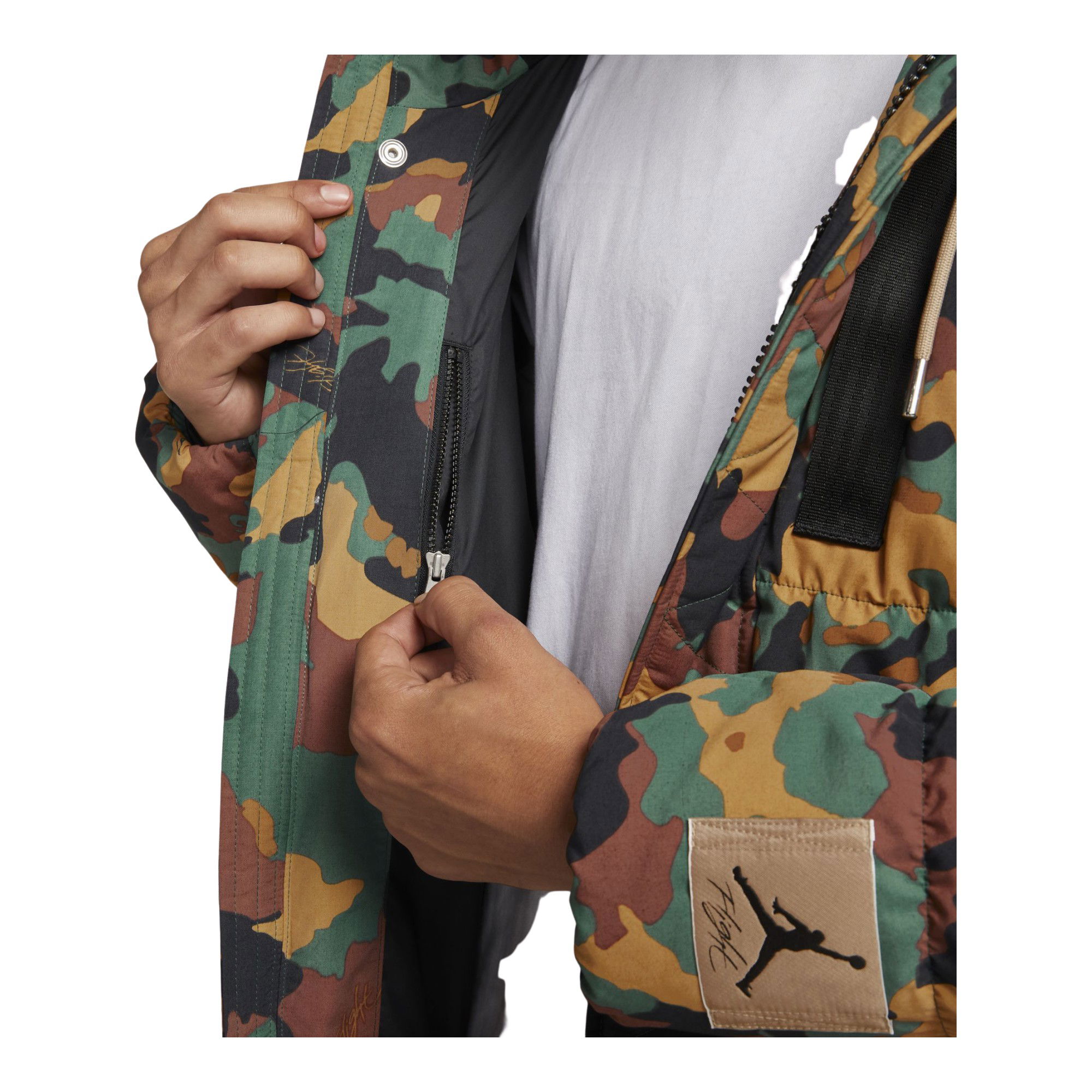 Nike Jordan Flight Heritage Woven All Over Print Full-Zip Hoodie Erkek Parka