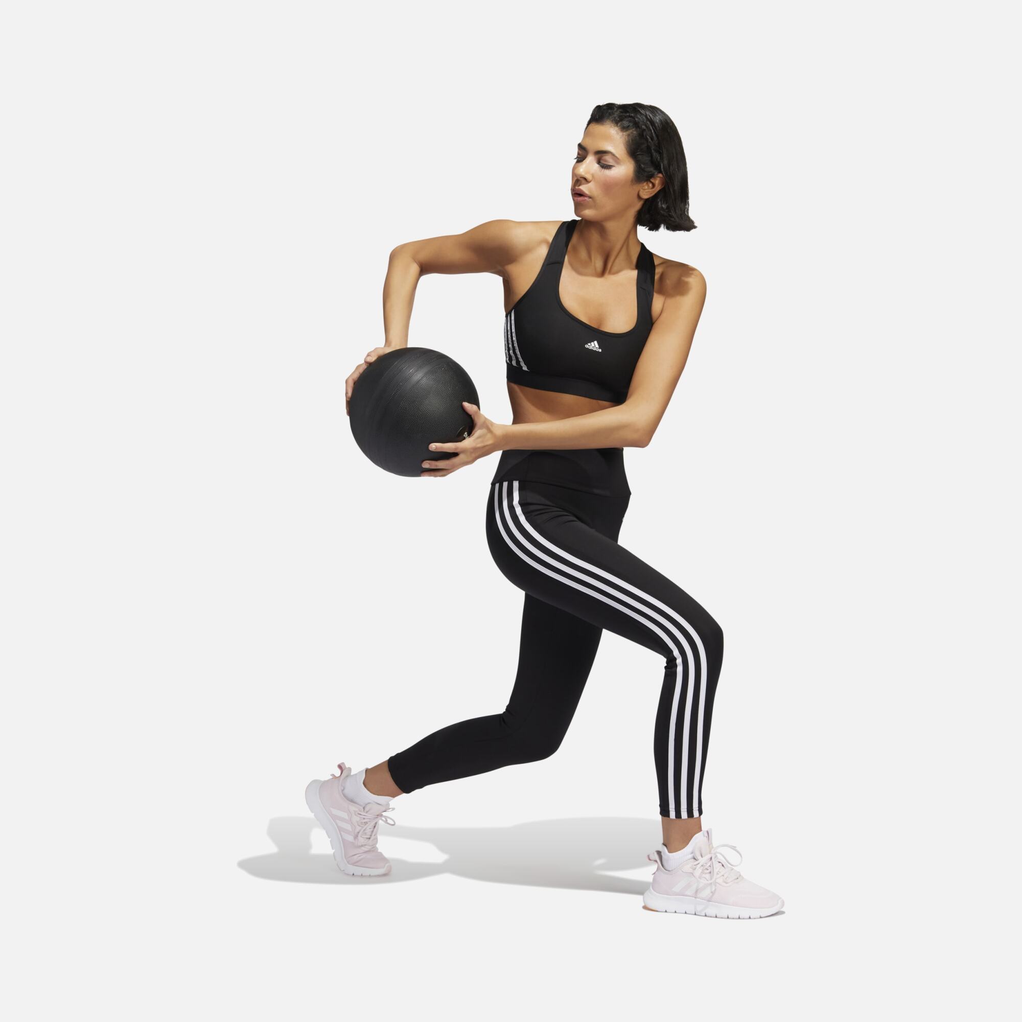 adidas Powerreact Training Medium-Support 3-Stripes Kadın Bra