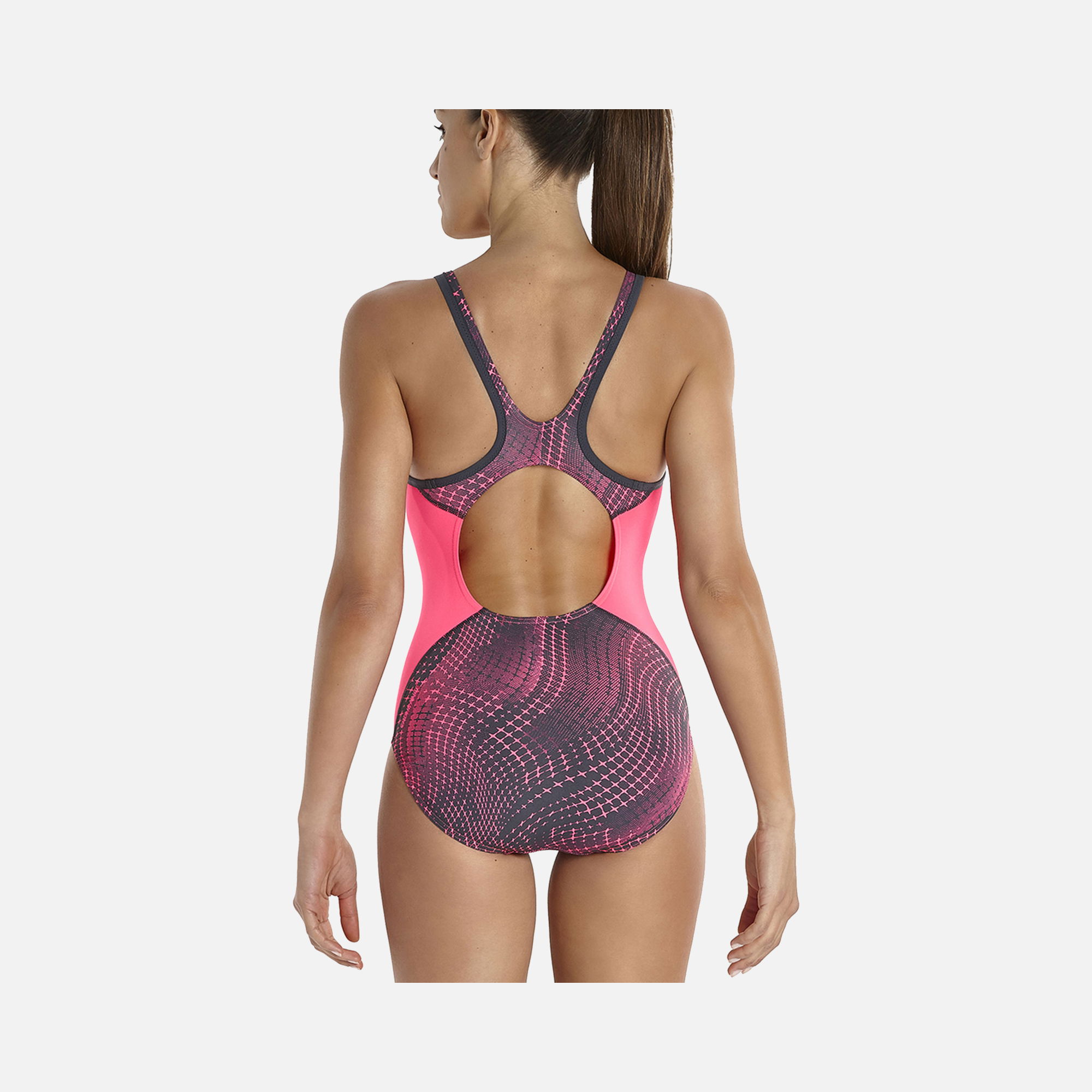 Speedo Fit Splice Allover Muscleback Kadın Mayo