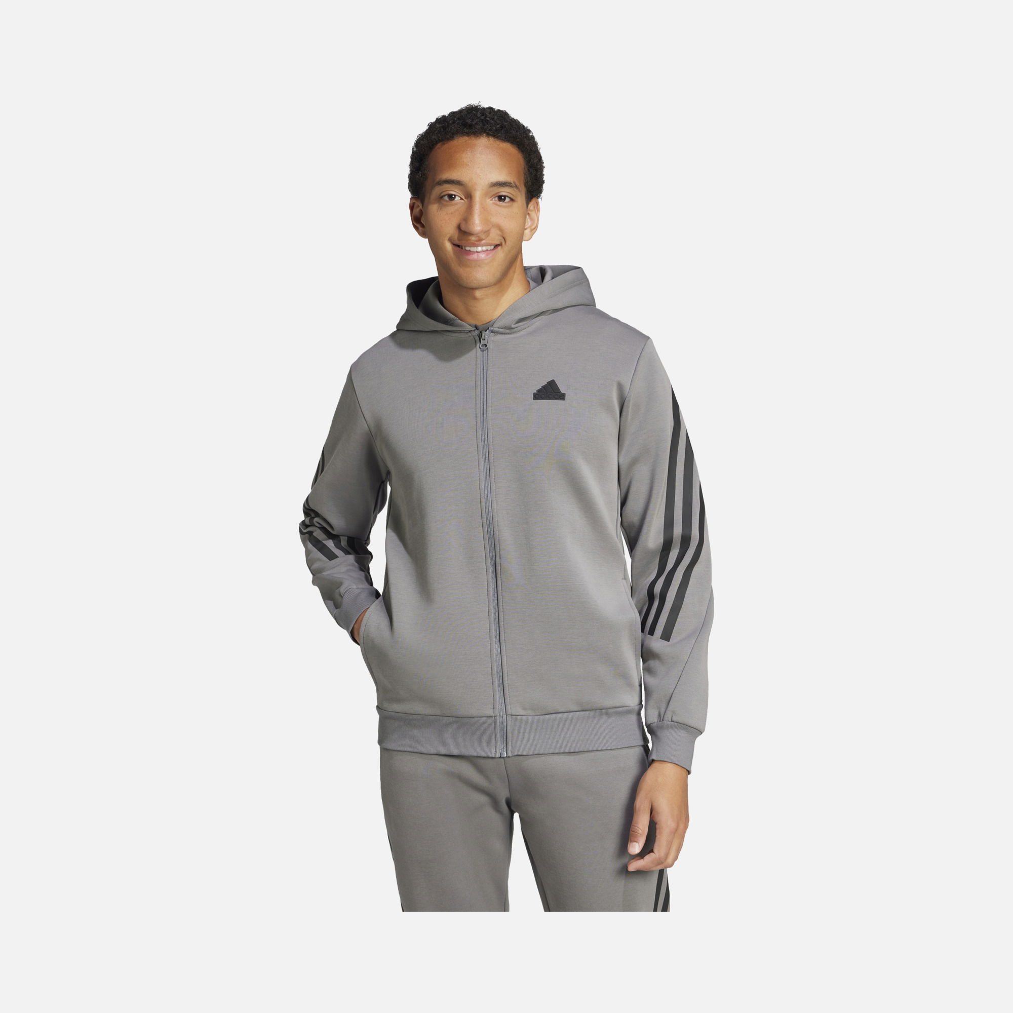 adidas Future Icons 3-Stripes Full-Zip Hoodie Erkek Sweatshirt