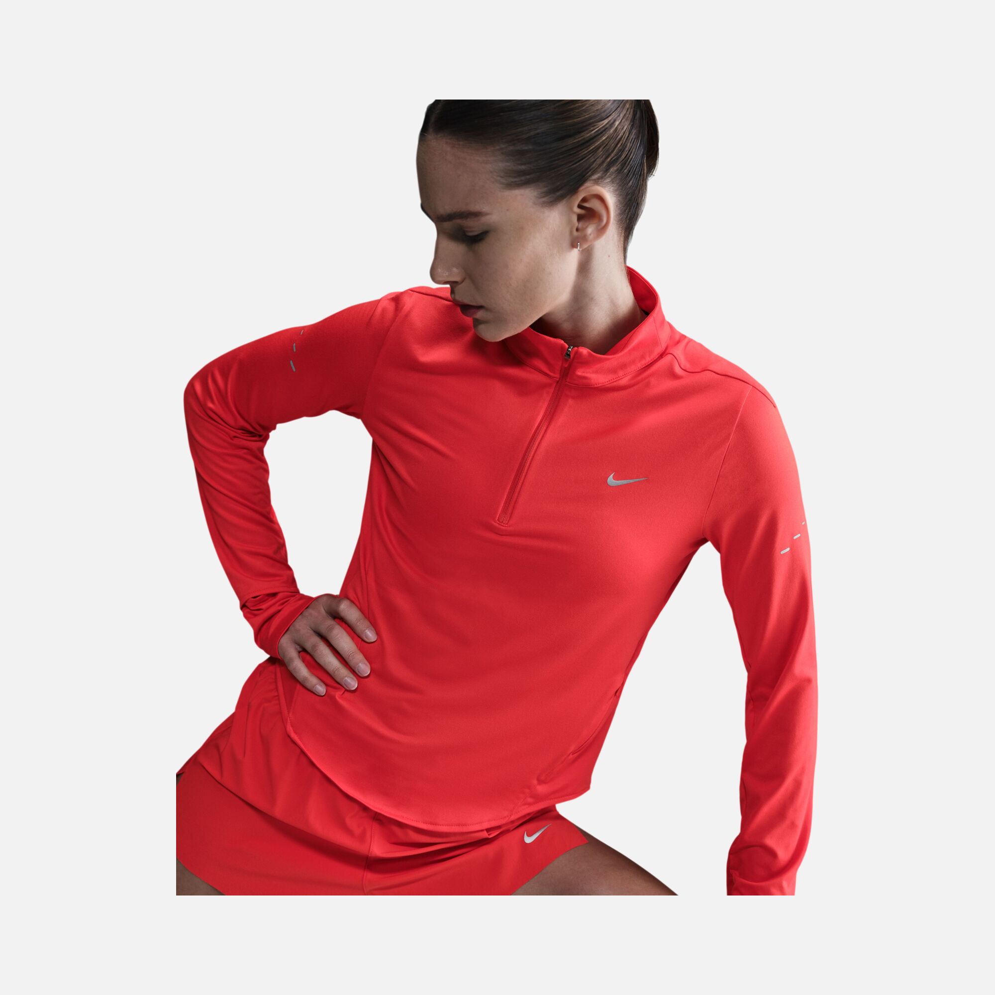Nike Swift Dri-Fit UV 1/4-Zip Running Long-Sleeve Kadın Tişört