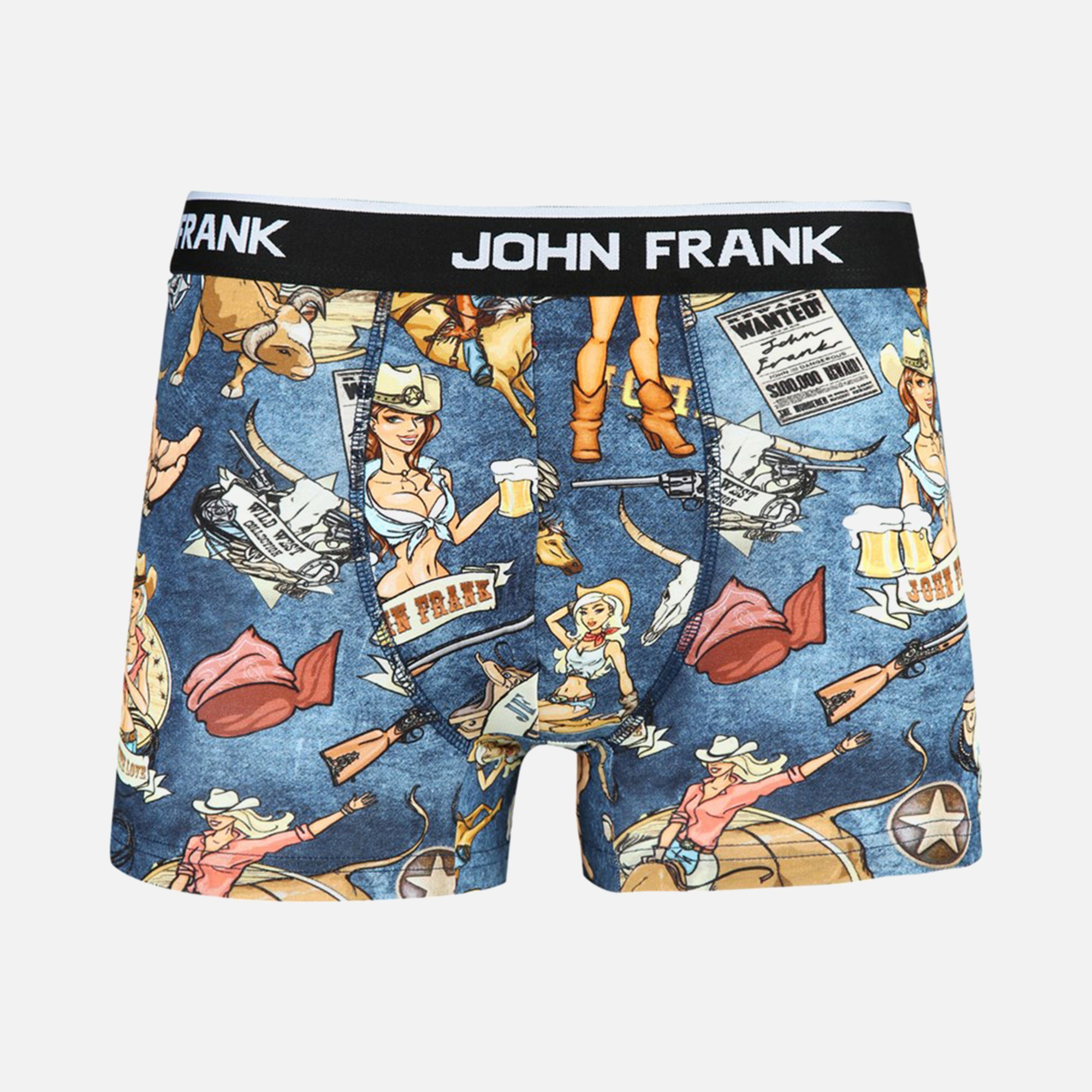 John Frank Kovboy Digital Printing Erkek Boxer