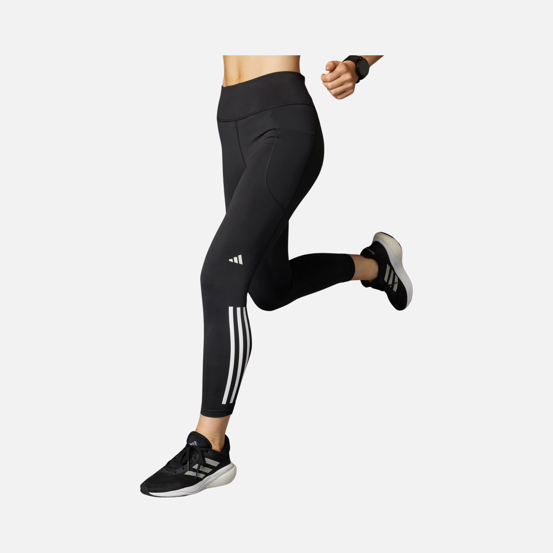 adidas AEROREADY DailyRun 3-Stripes High Waist 7/8 Running Kadın Tayt