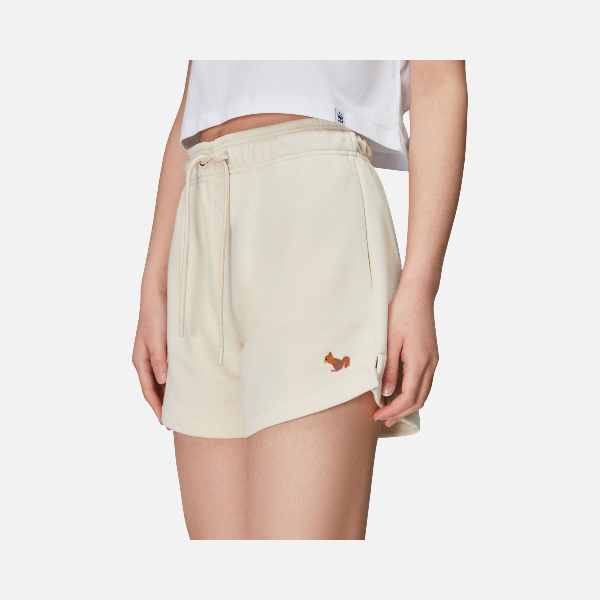 WWF Sportswear Sincap Embroidered Regular-Fit High Waist Kadın Şort