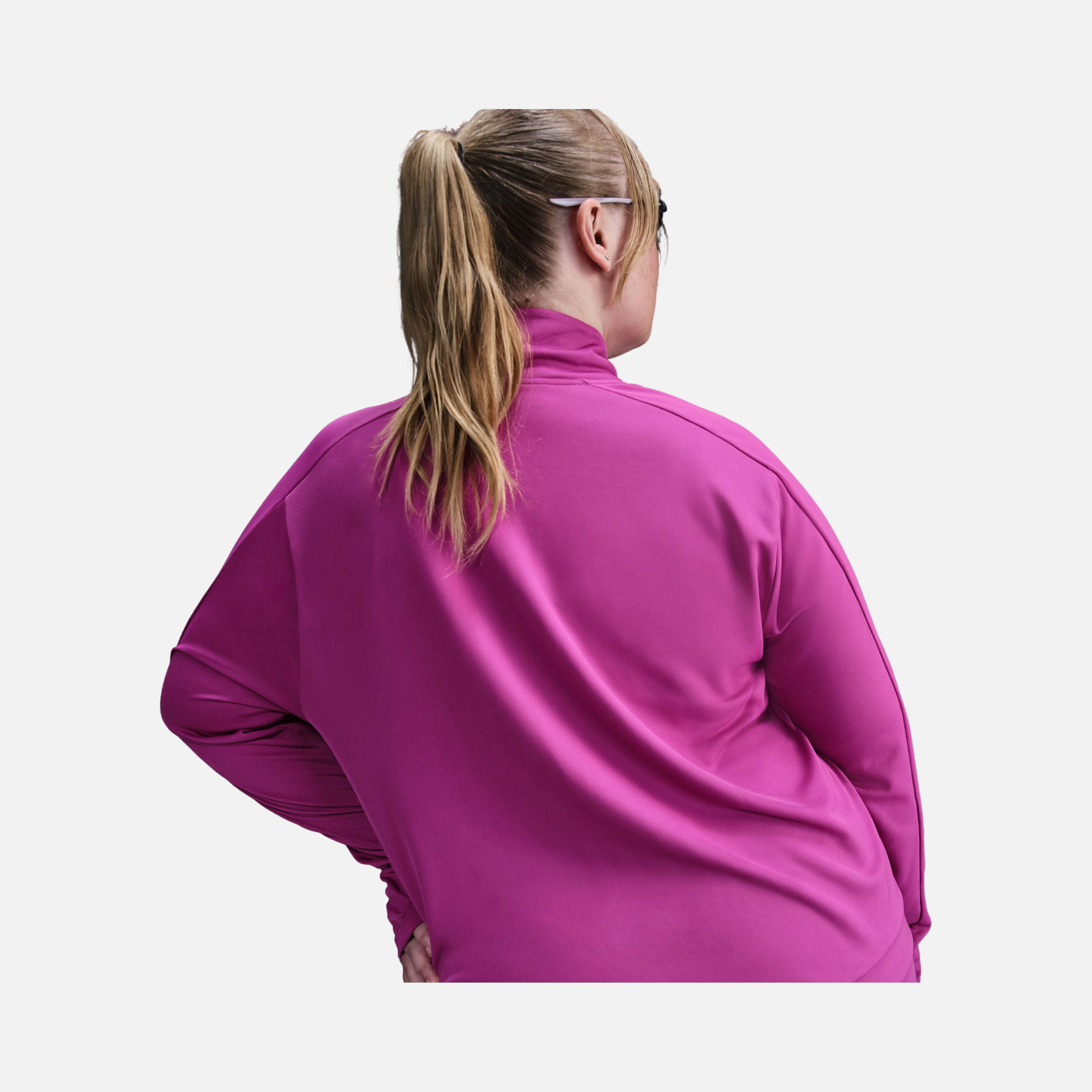 Nike Swoosh Dri-Fit Mid Layer Running  1/4-Zip Long-Sleeve (Plus Size) Kadın Tişört