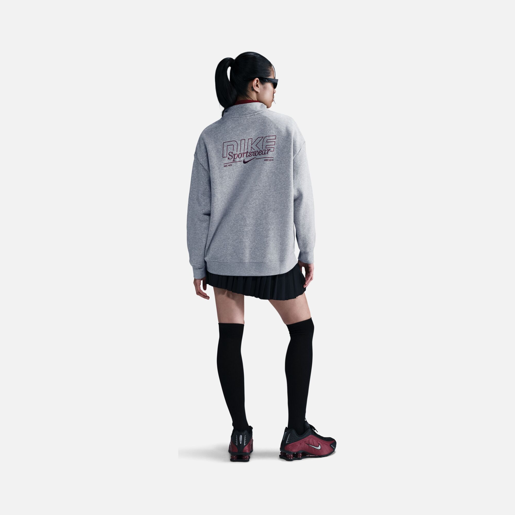 Nike Sportswear Gel Fleece  1/4-Zip Loose Cut Kadın Sweatshirt