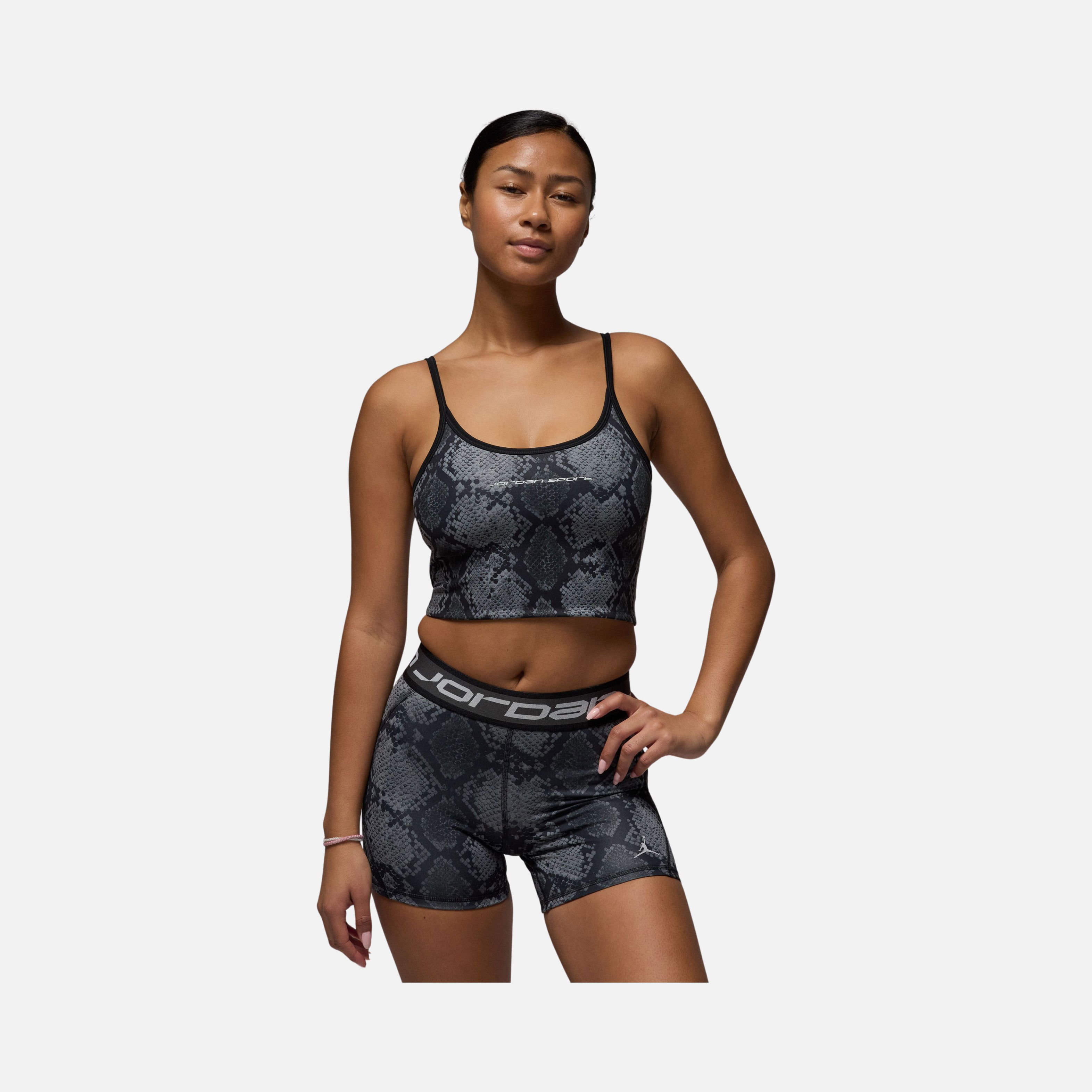 Nike Jordan Sport Snakeskin Printed Cropped Training Kadın Atlet