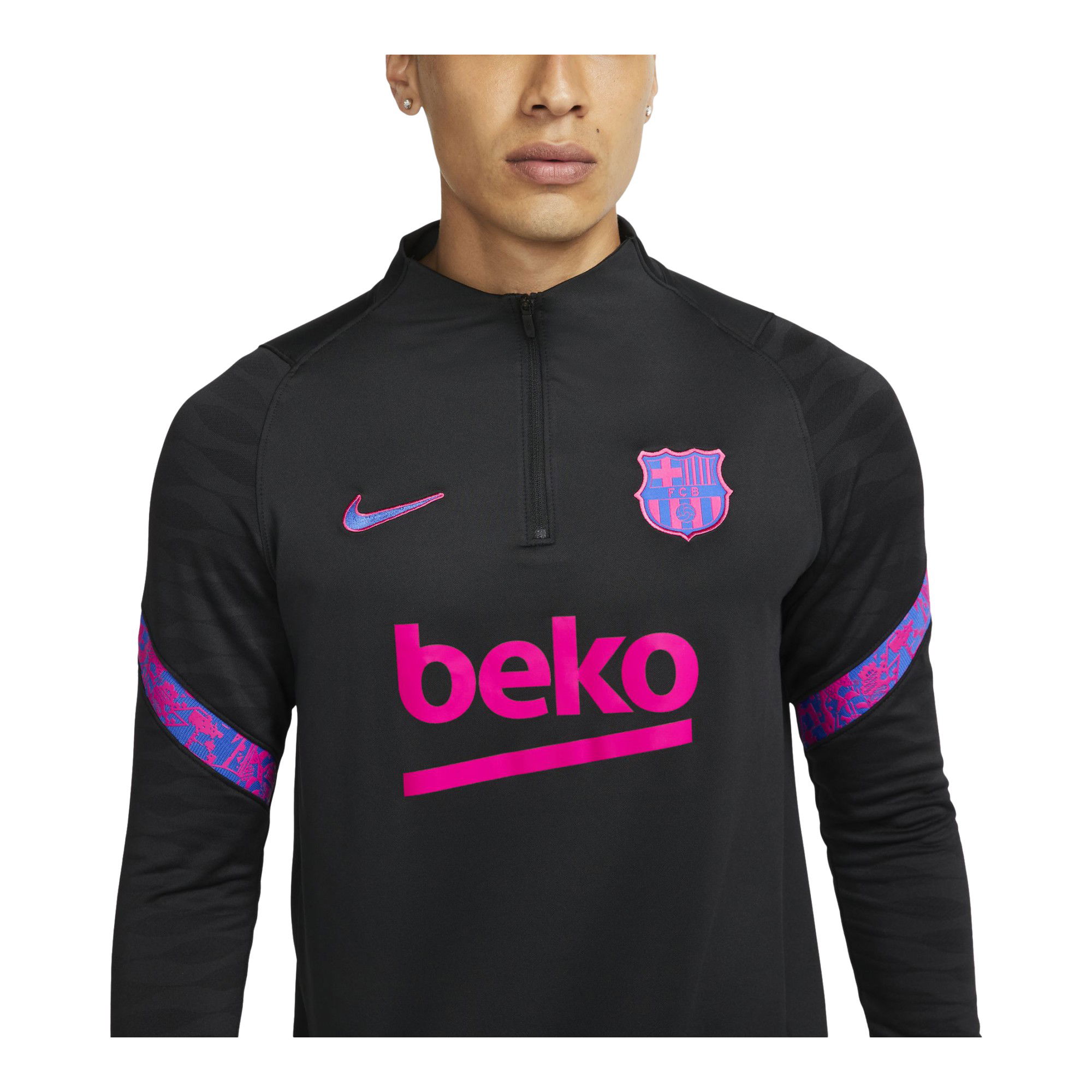 Nike F.C. Barcelona Strike Dri-Fit Football Drill Long-Sleeve Erkek Tişört