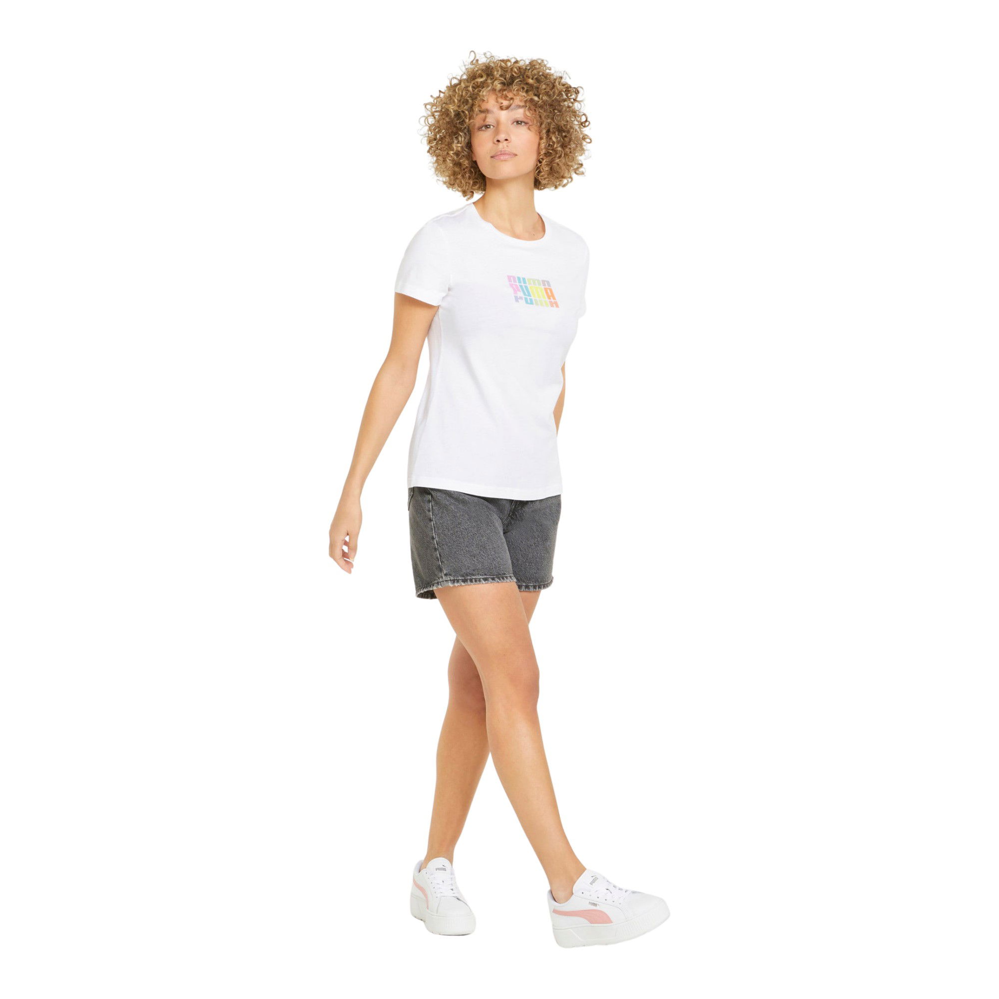 Puma Multicolor Graphic Short-Sleeve Kadın Tişört