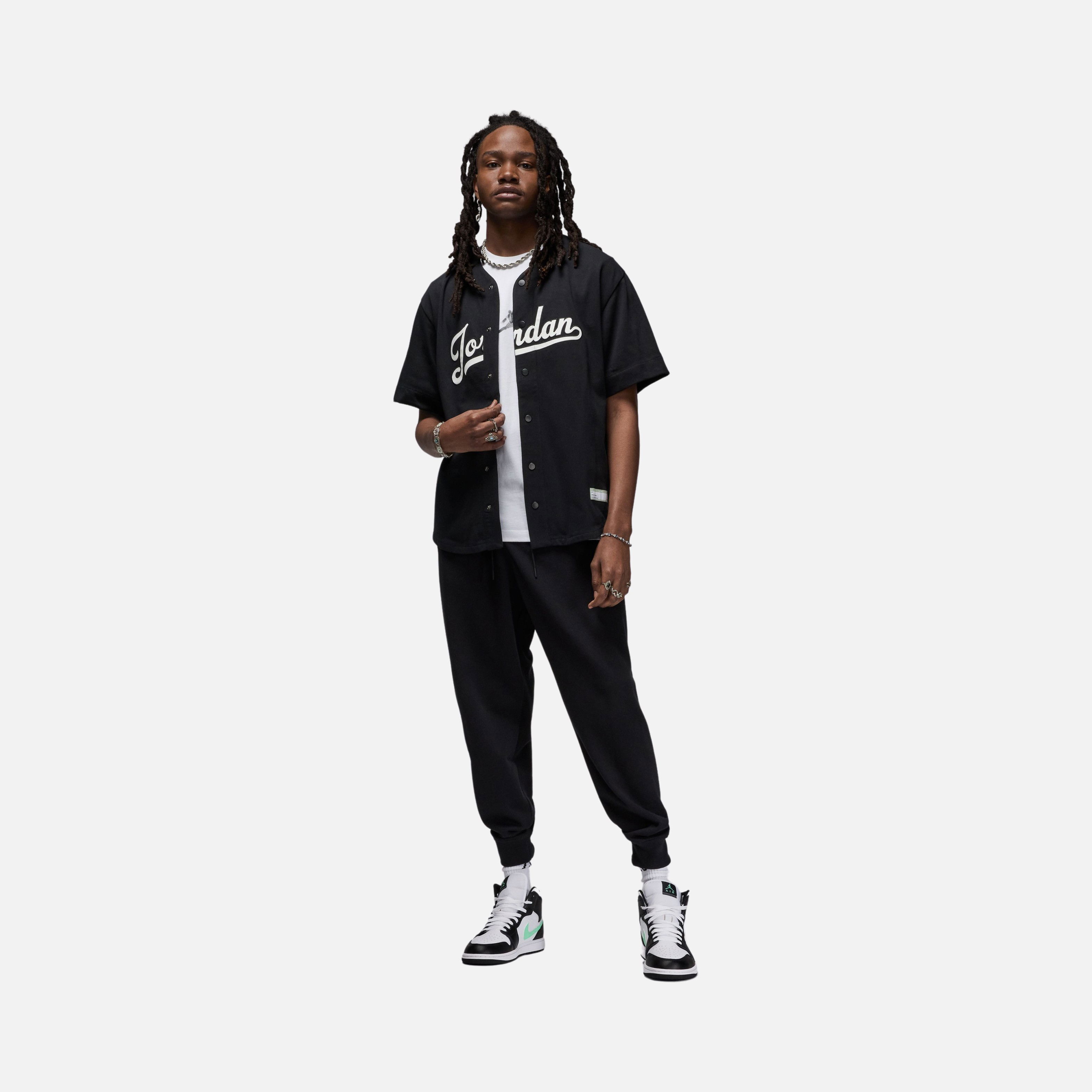 Jordan Flight MVP Statement Baseball Full-Snap Short-Sleeve Erkek Tişört