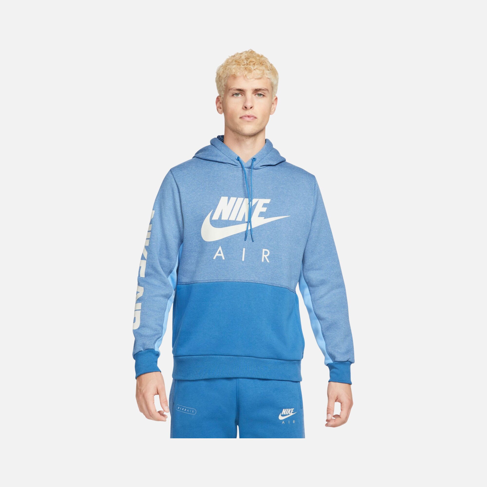 Nike Sportswear Air Brushed-Back Fleece Pullover Hoodie Erkek Sweatshirt