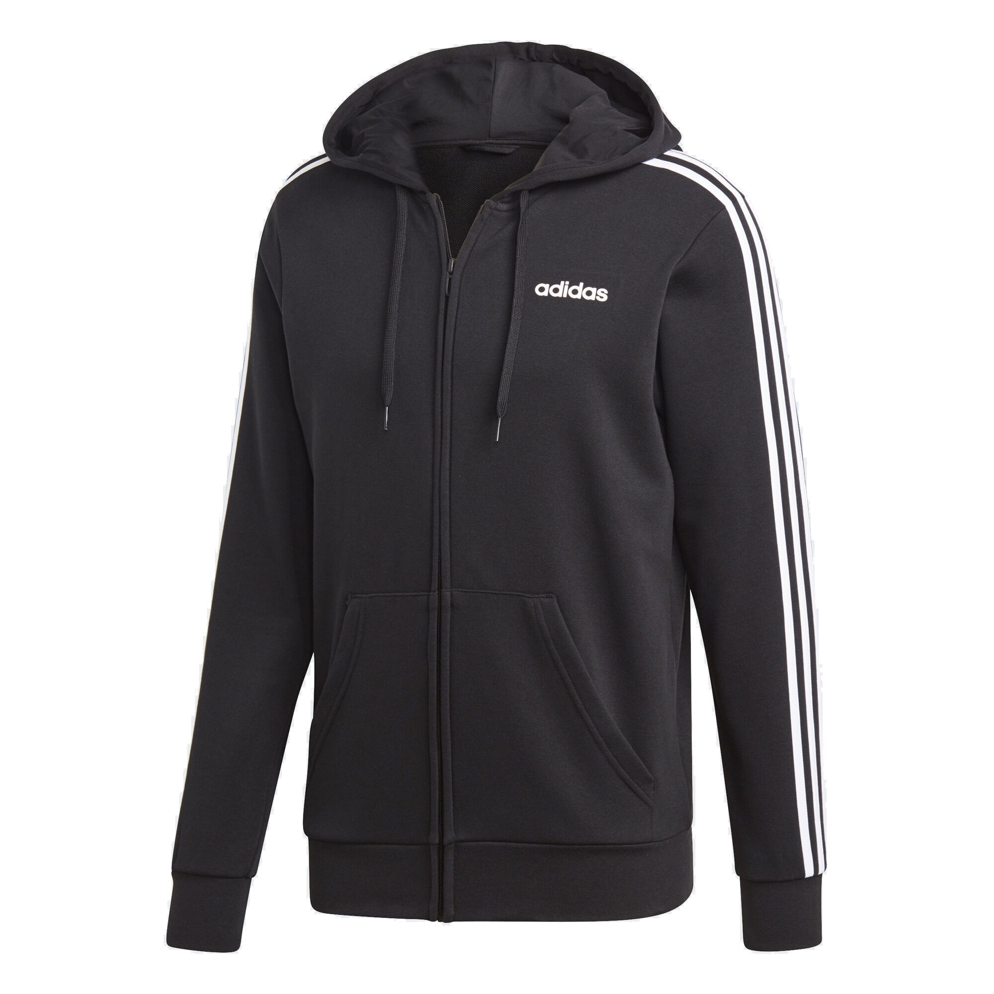 adidas Essentials 3-Stripes Full-Zip Hooded Erkek Sweatshirt