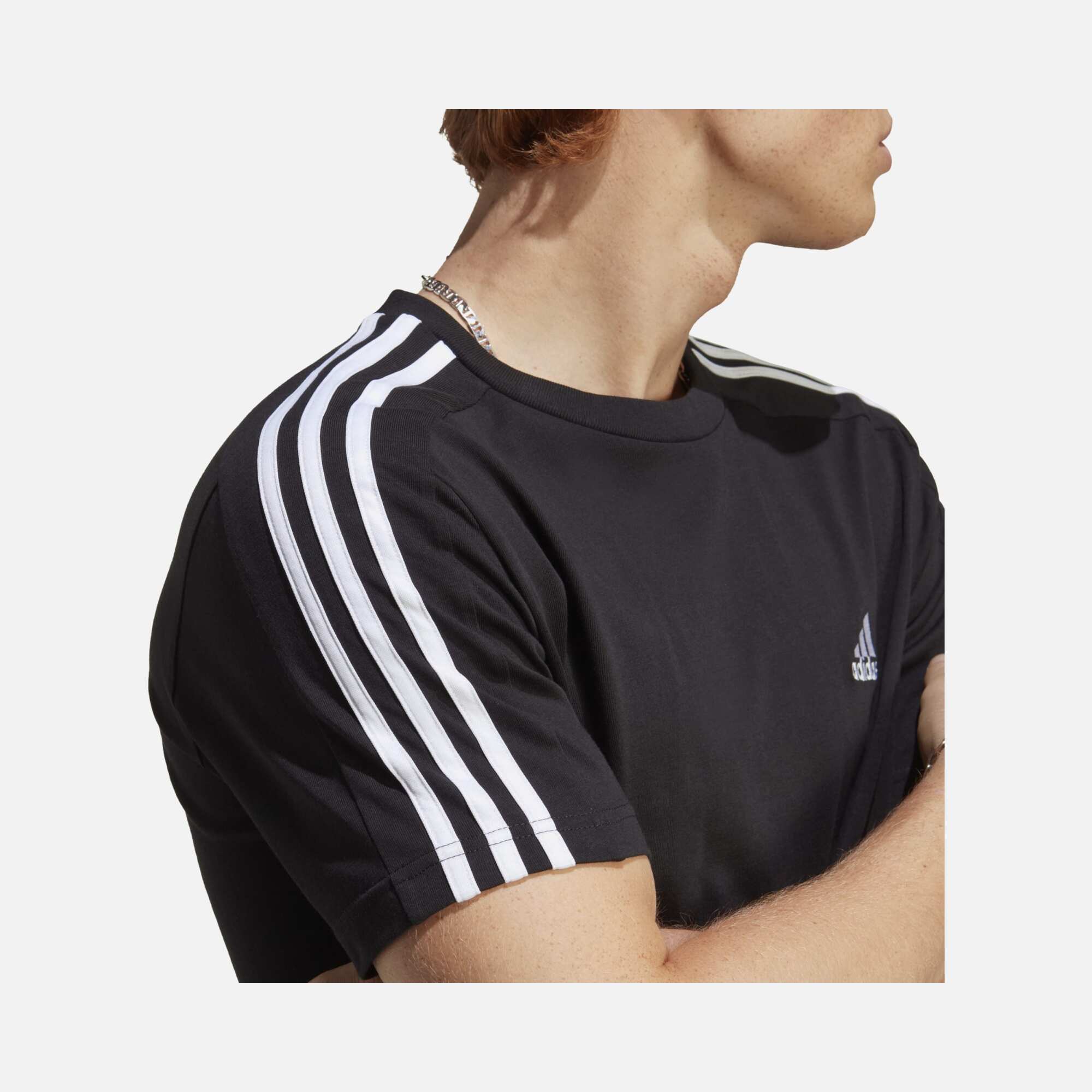 adidas Essentials Single Jersey 3-Stripes Short-Sleeve Erkek Tişört