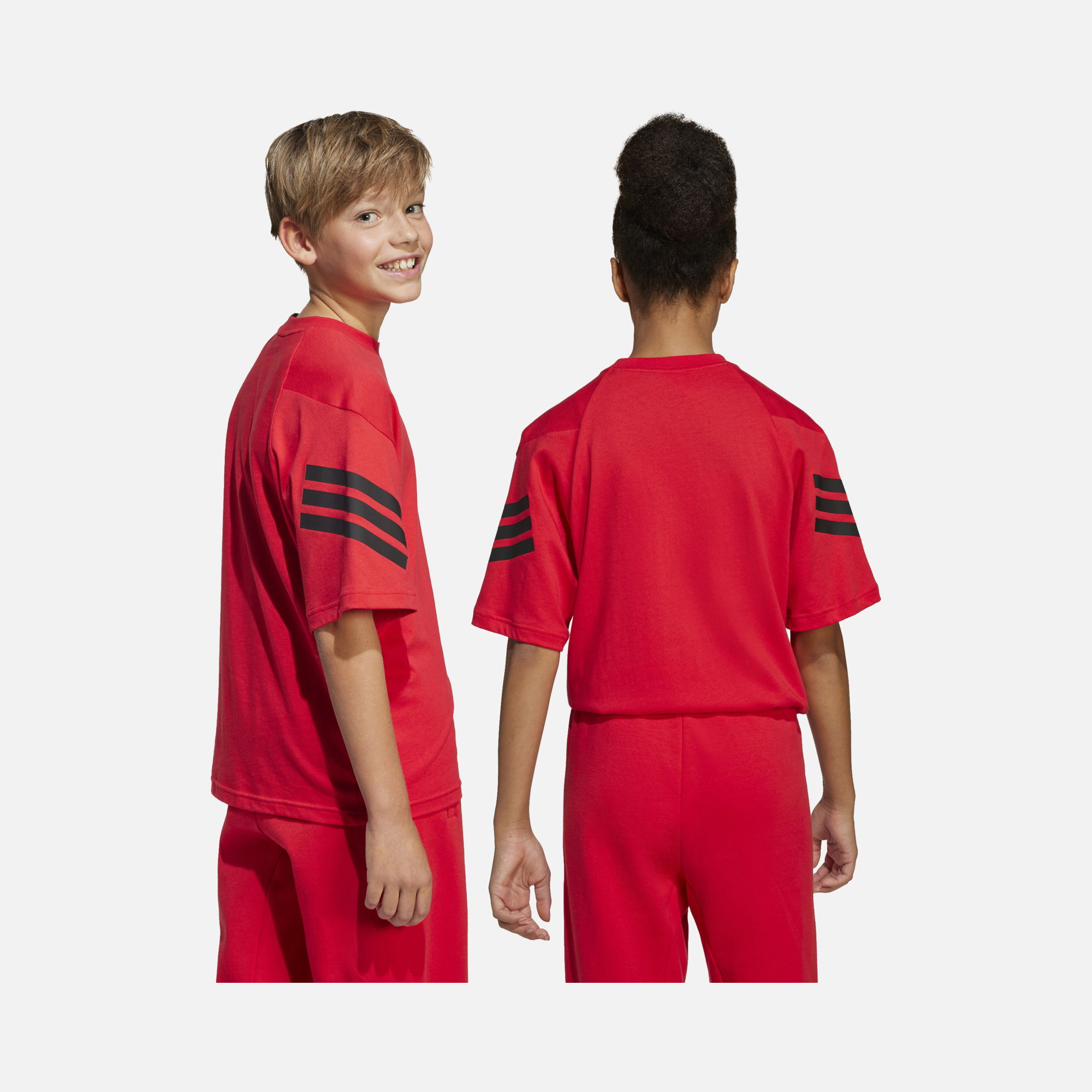 adidas Sportswear Future Icons 3-Stripes & 3-Bar Logo Detail Short-Sleeve Çocuk Tişört