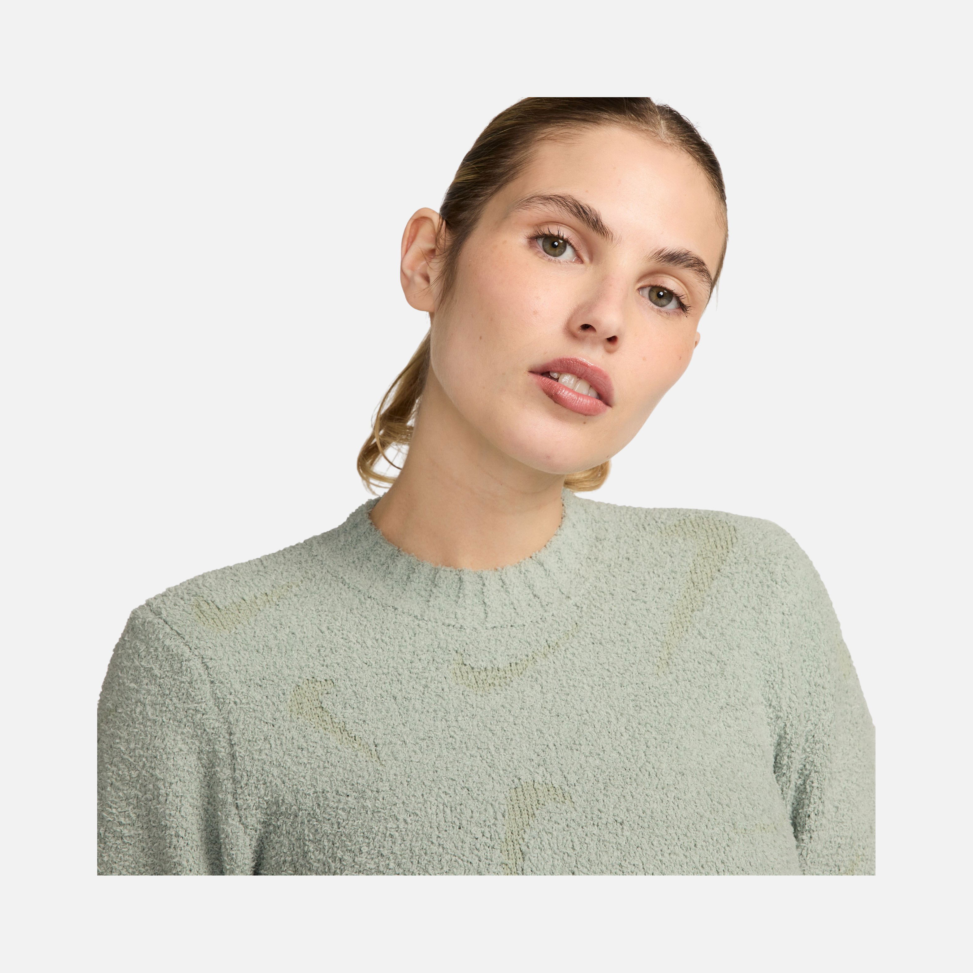 Nike Sportswear Phoenix Cozy Bouclé Tight Knit Long-Sleeve Kadın Tişört