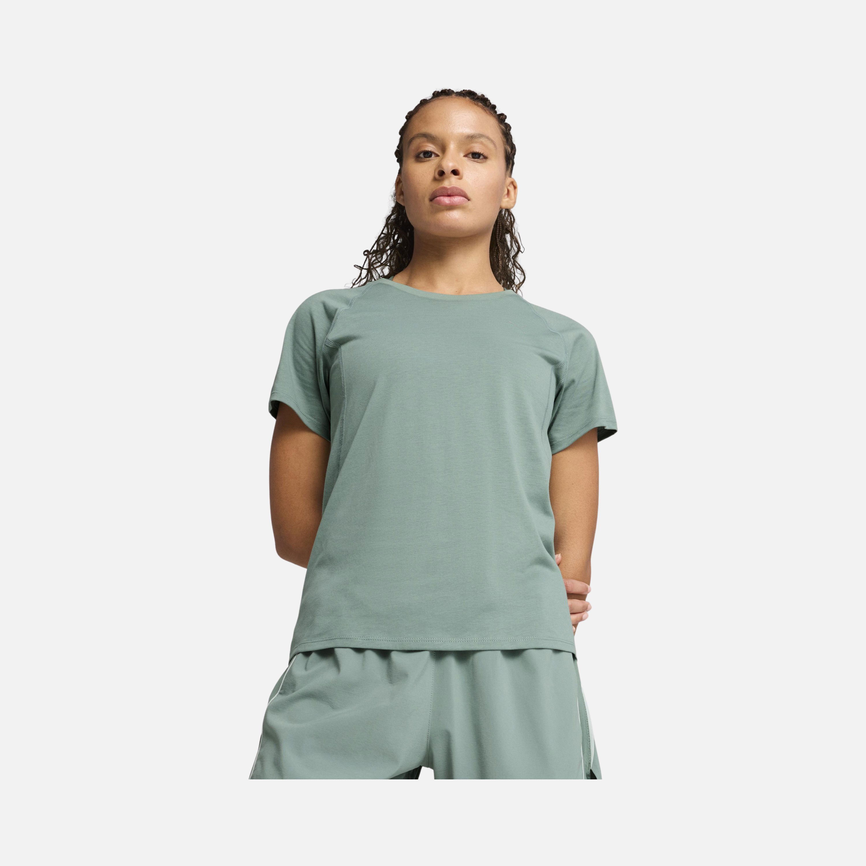 Puma Run Velocity Tri Blend Running Short-Sleeve Kadın Tişört