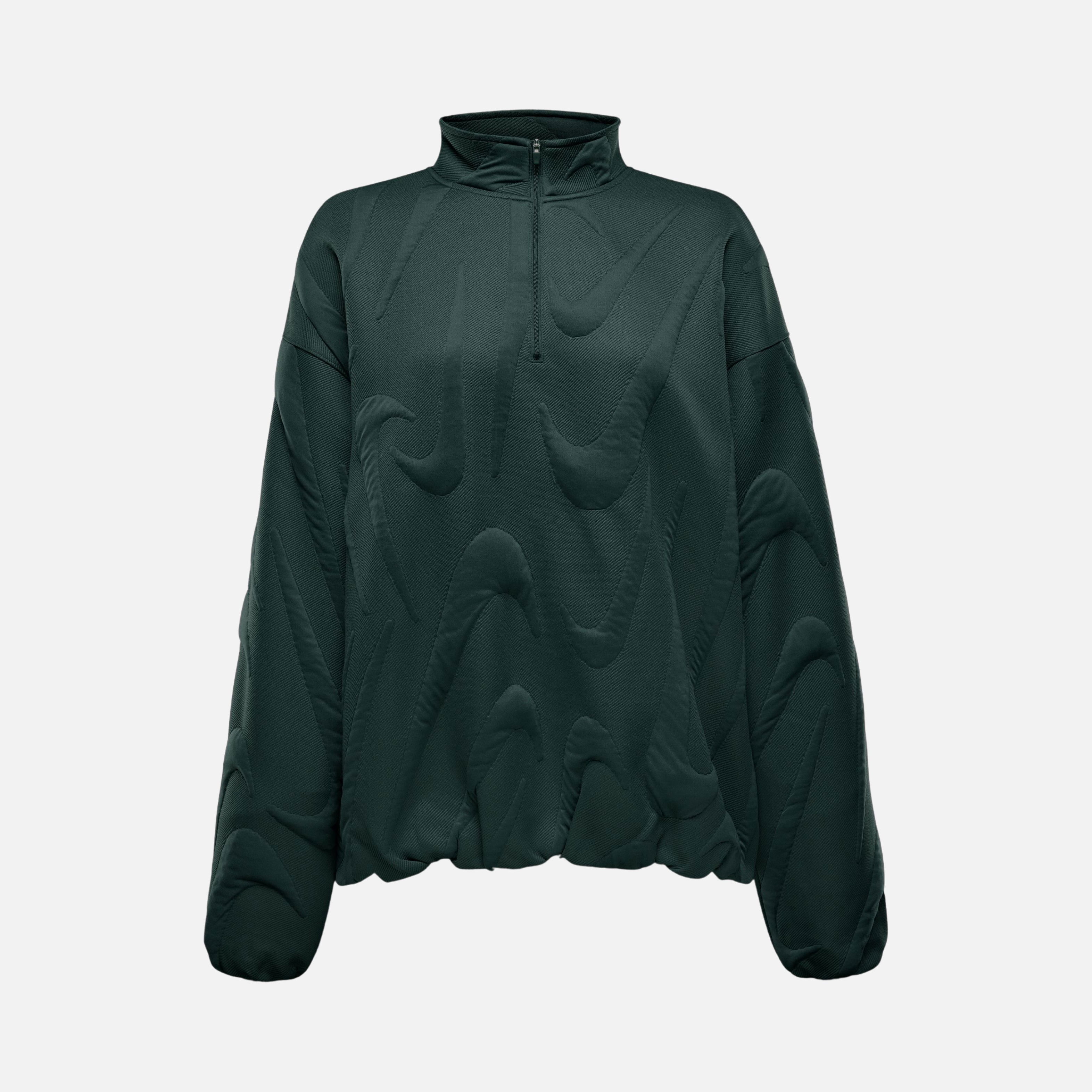 Nike Sportswear Collection Oversized Cosy 1/4-Zip Logo Jersey Lined Kadın Sweatshirt