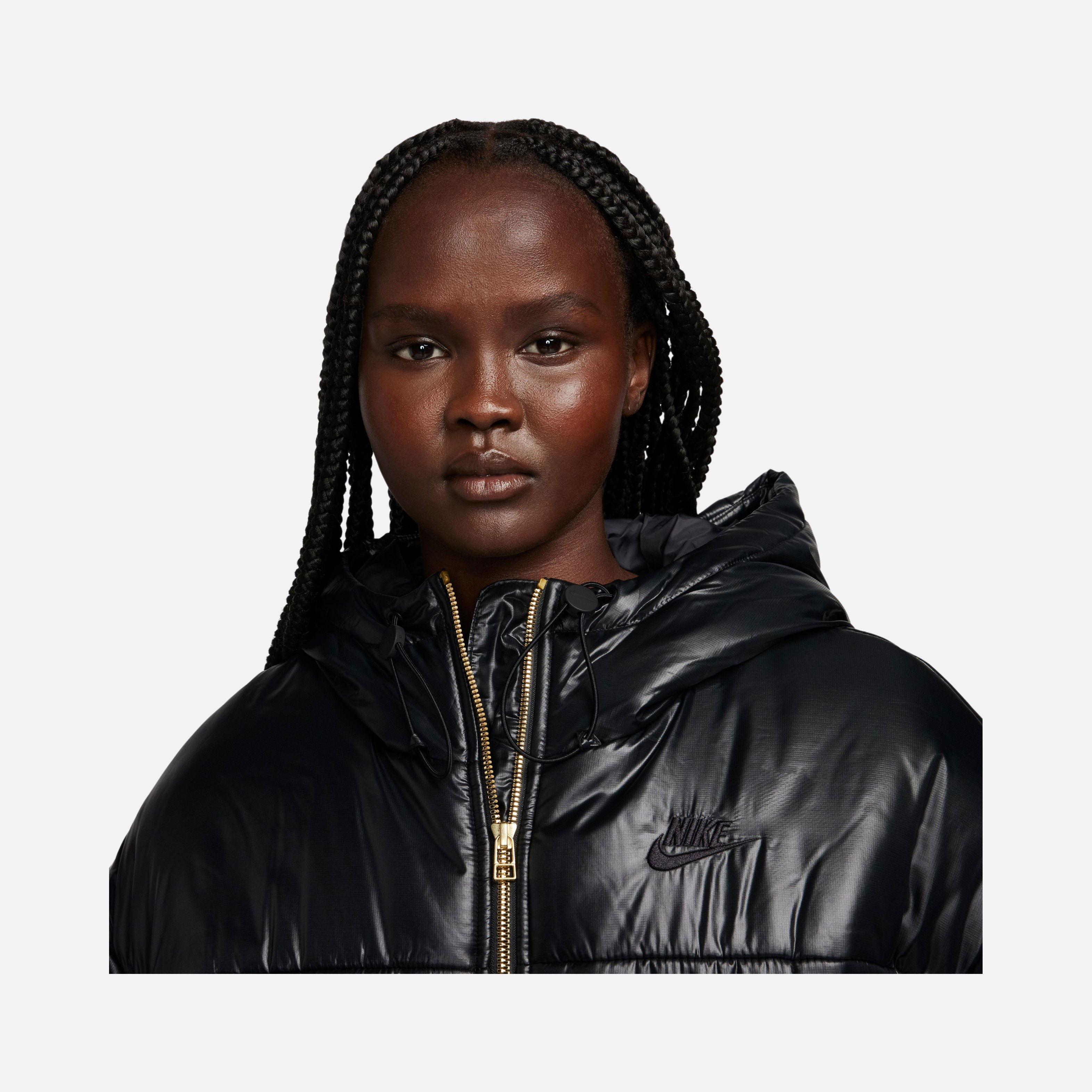 Nike Sportswear Classic Puffer Shine Therma-Fit Plenty Full-Zip Hoodie Kadın Mont