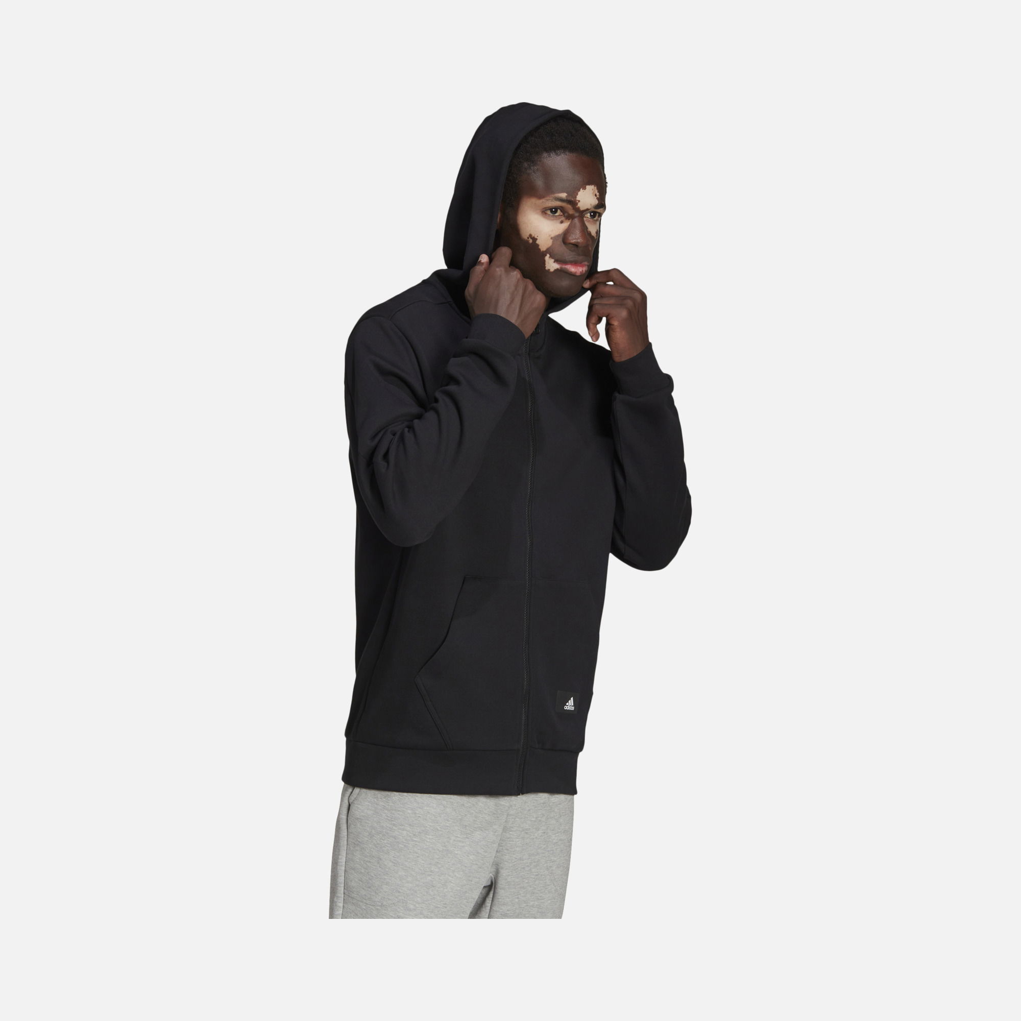 adidas Sportswear Future Icons Doubleknit Full-Zip Hoodie Erkek Sweatshirt