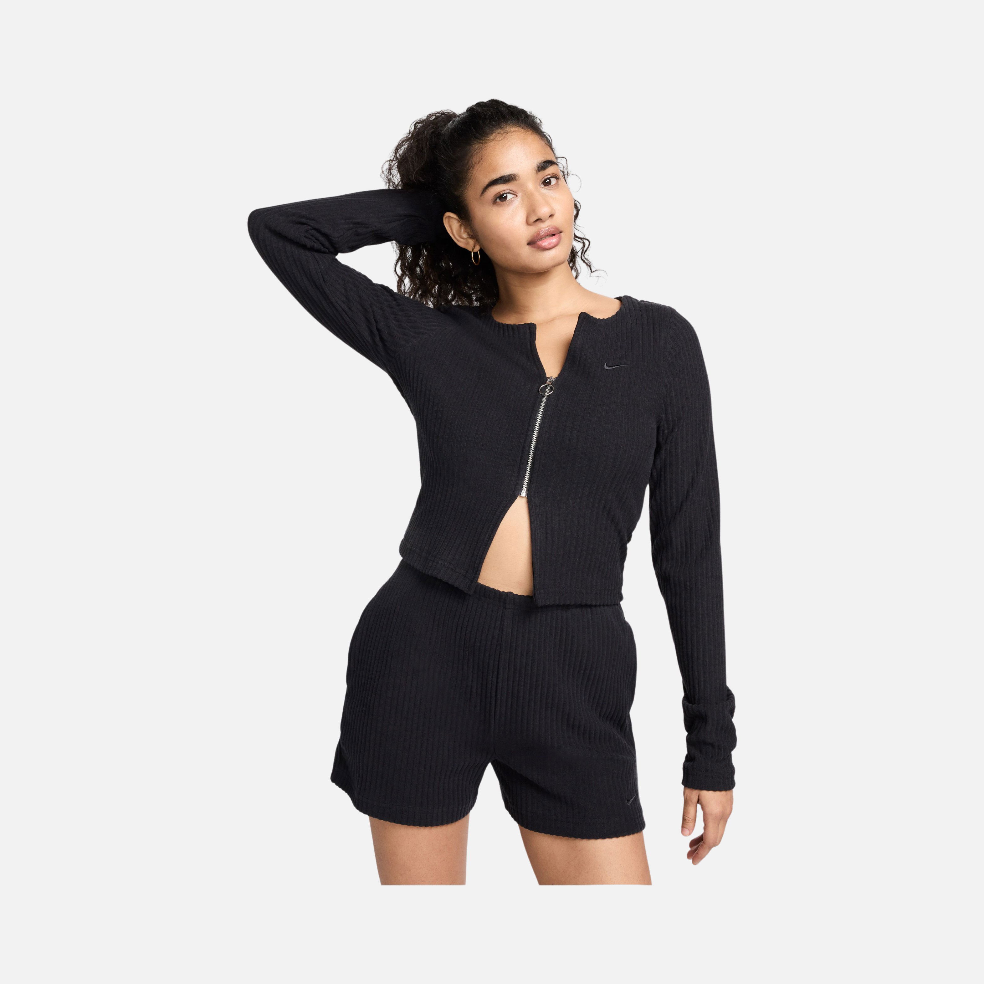 Nike Sportswear Collections Chill Knit Slim Ribbed Cardigan Full-Zip Kadın Ceket