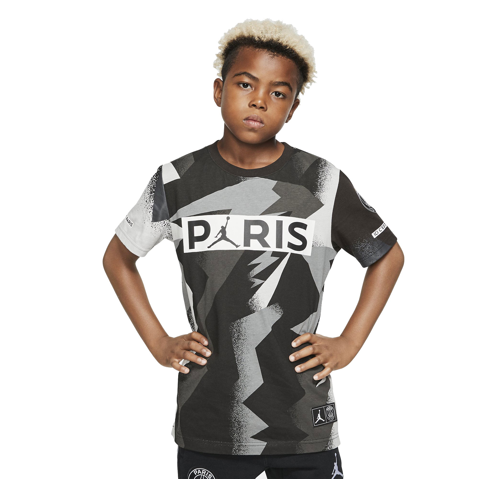 Nike Jordan Paris Saint-Germain Short-Sleeve Jock Tag Çocuk Tişört