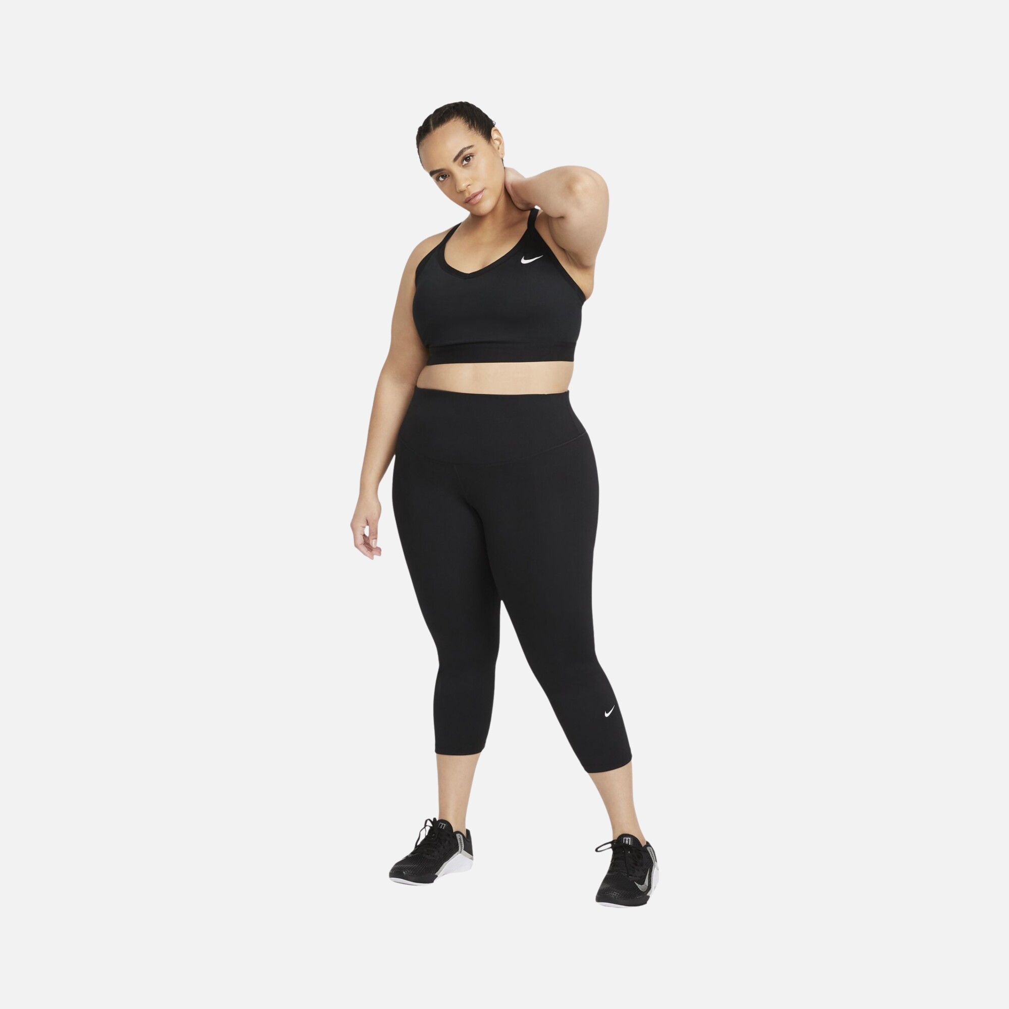 Nike One Mid-Rise Crop (Plus Size) Kadın Tayt