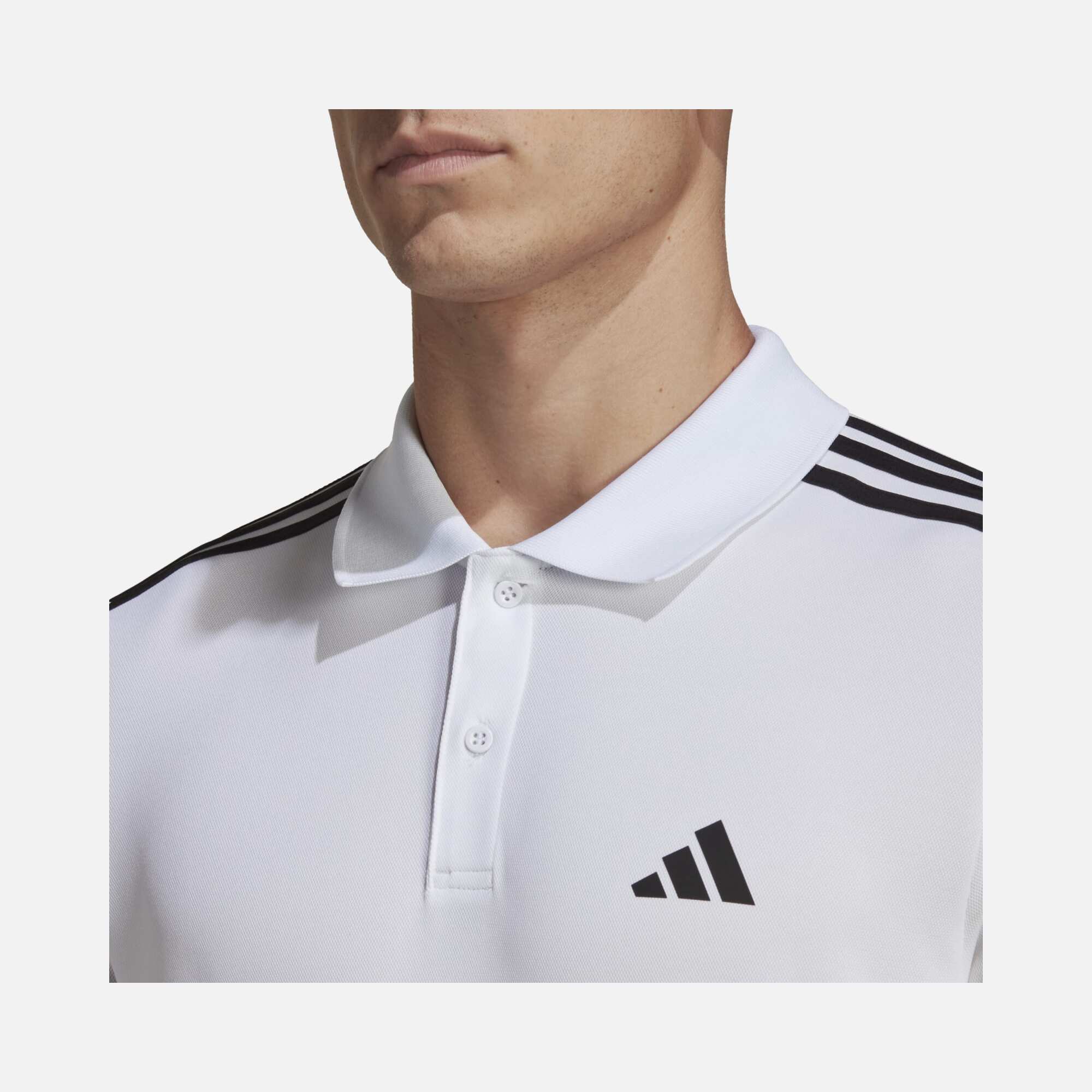 adidas Train Essentials Piqué 3-Stripes Training Polo Short-Sleeve Erkek Tişört