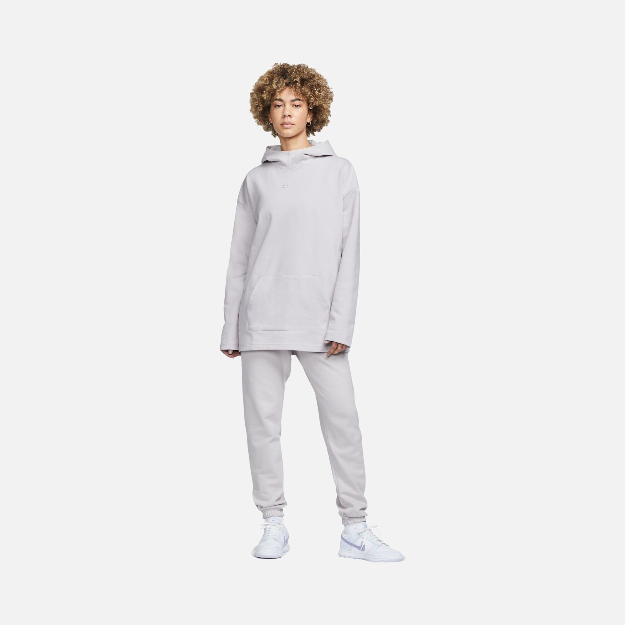 Nike Sportswear Oversized Funnel-Neck Fleece Hoodie Kadın Sweatshirt