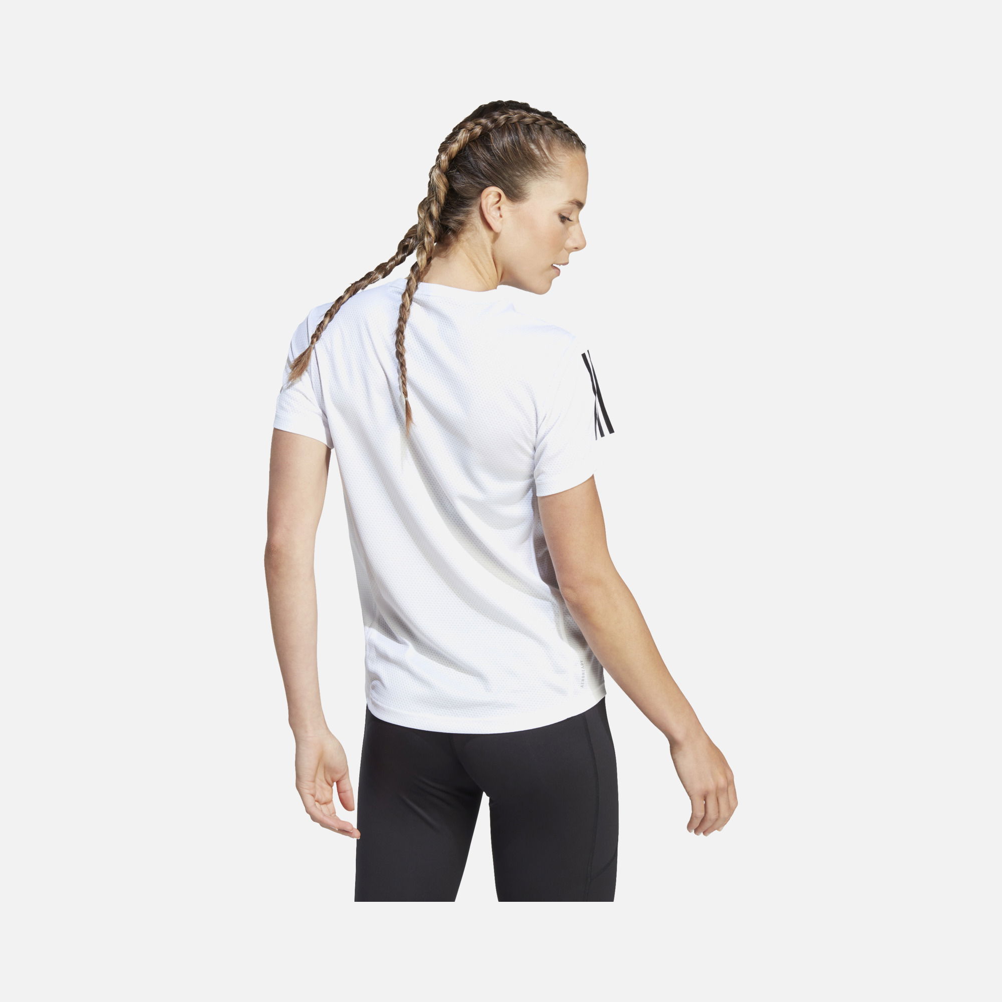 adidas Aeroready Own The 3-Stripes Running Short-Sleeve Kadın Tişört