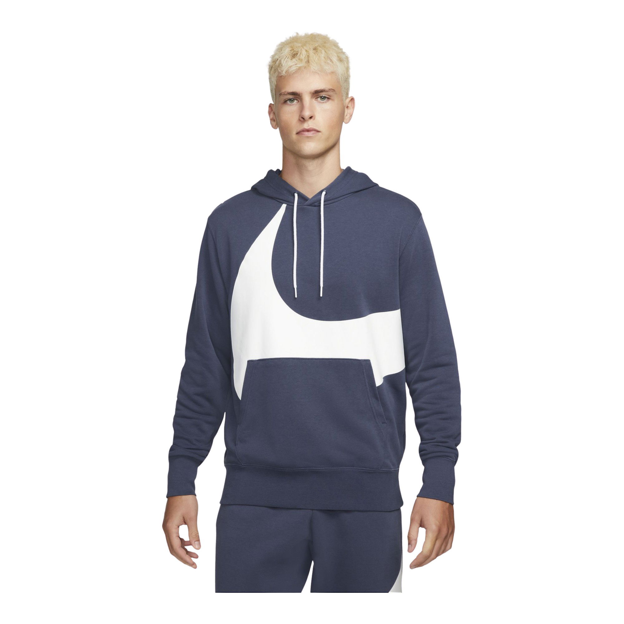 Nike Sportswear Swoosh Semi-Brushed Back Pullover Hoodie Erkek Sweatshirt