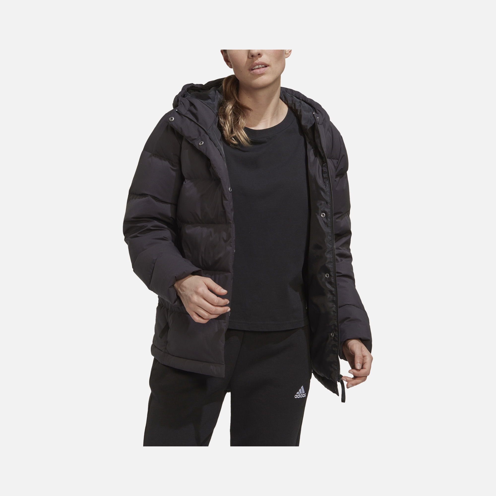 adidas Sportswear Helionic 600 Filled Bird Feathers Full-Zip Hoodie Kadın Mont