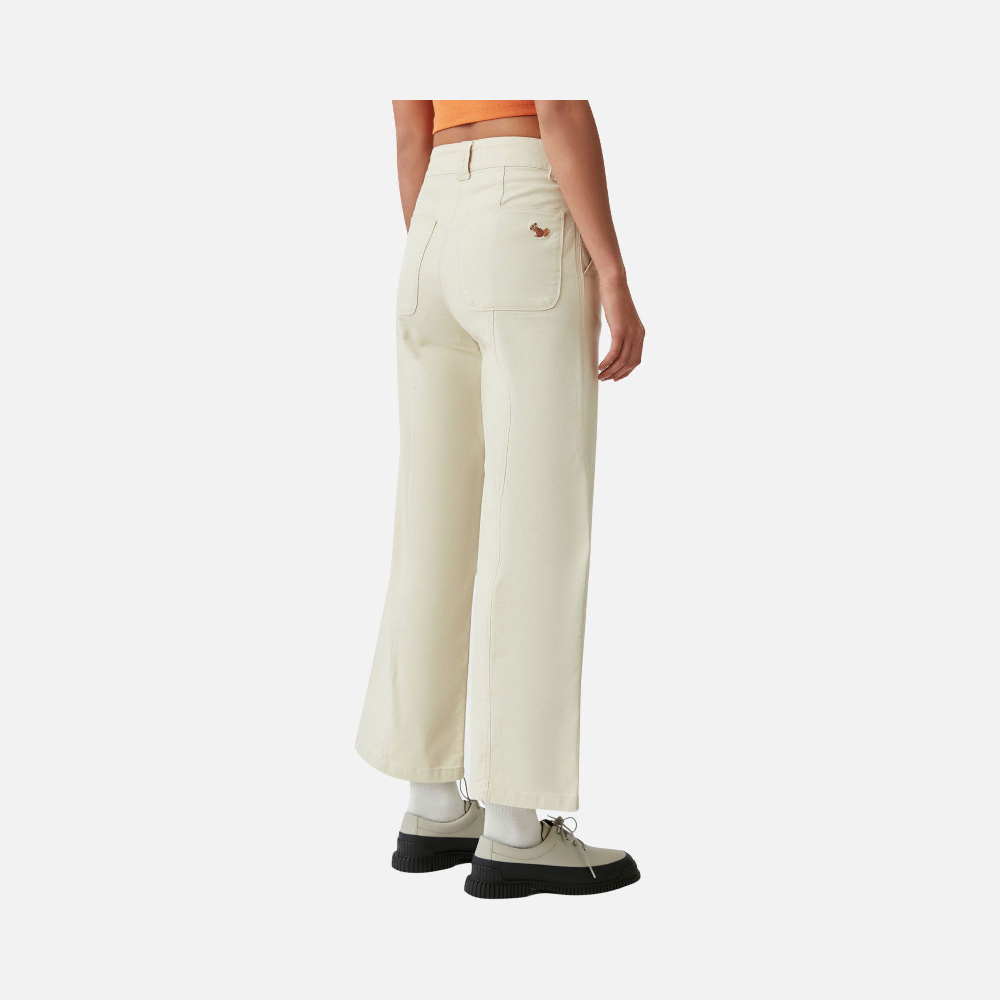 WWF Sportswear Sincap Embroidered Regular-Fit Wide Leg Kadın Pantolon