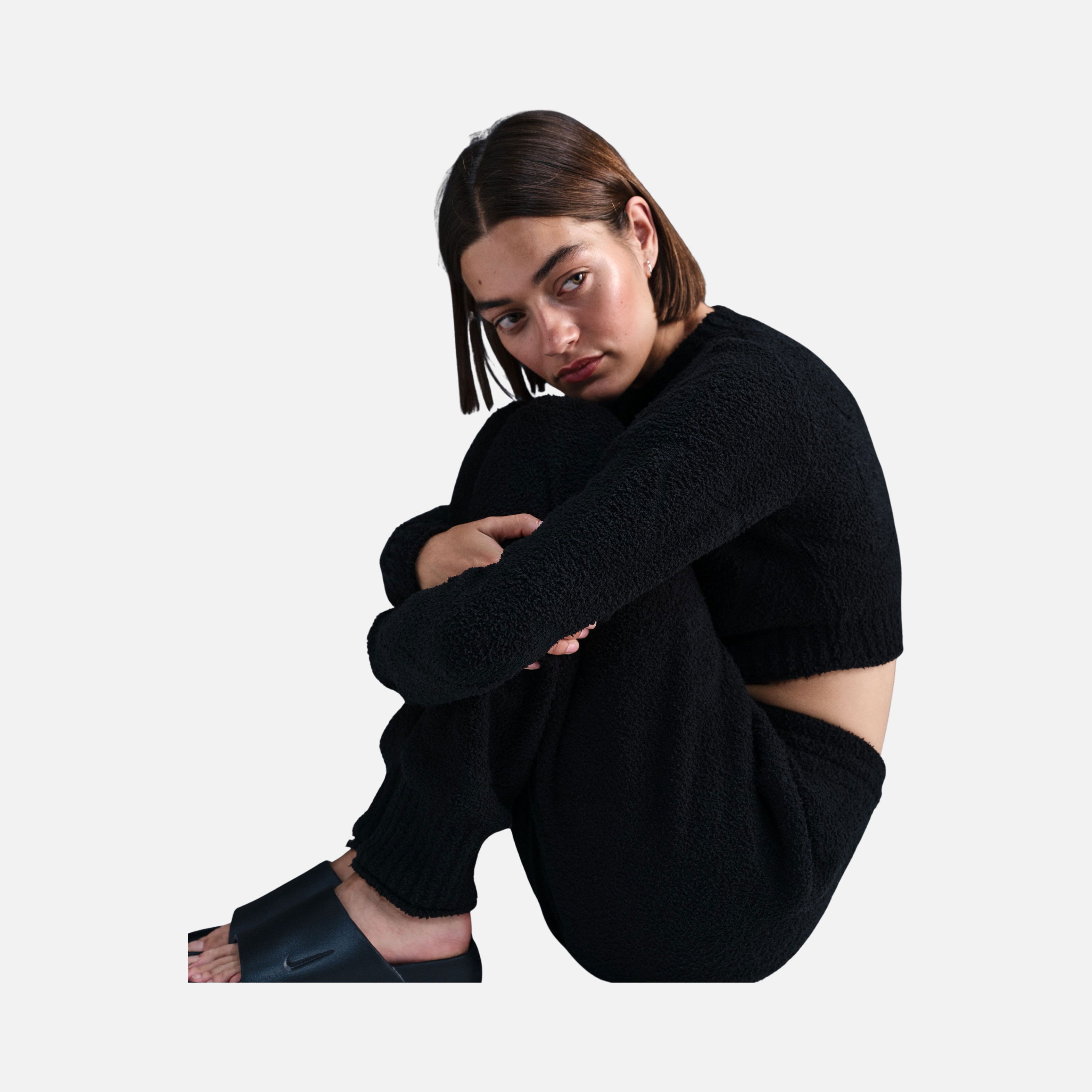 Nike Sportswear Phoenix Cozy Bouclé Tight Knit Long-Sleeve Kadın Tişört