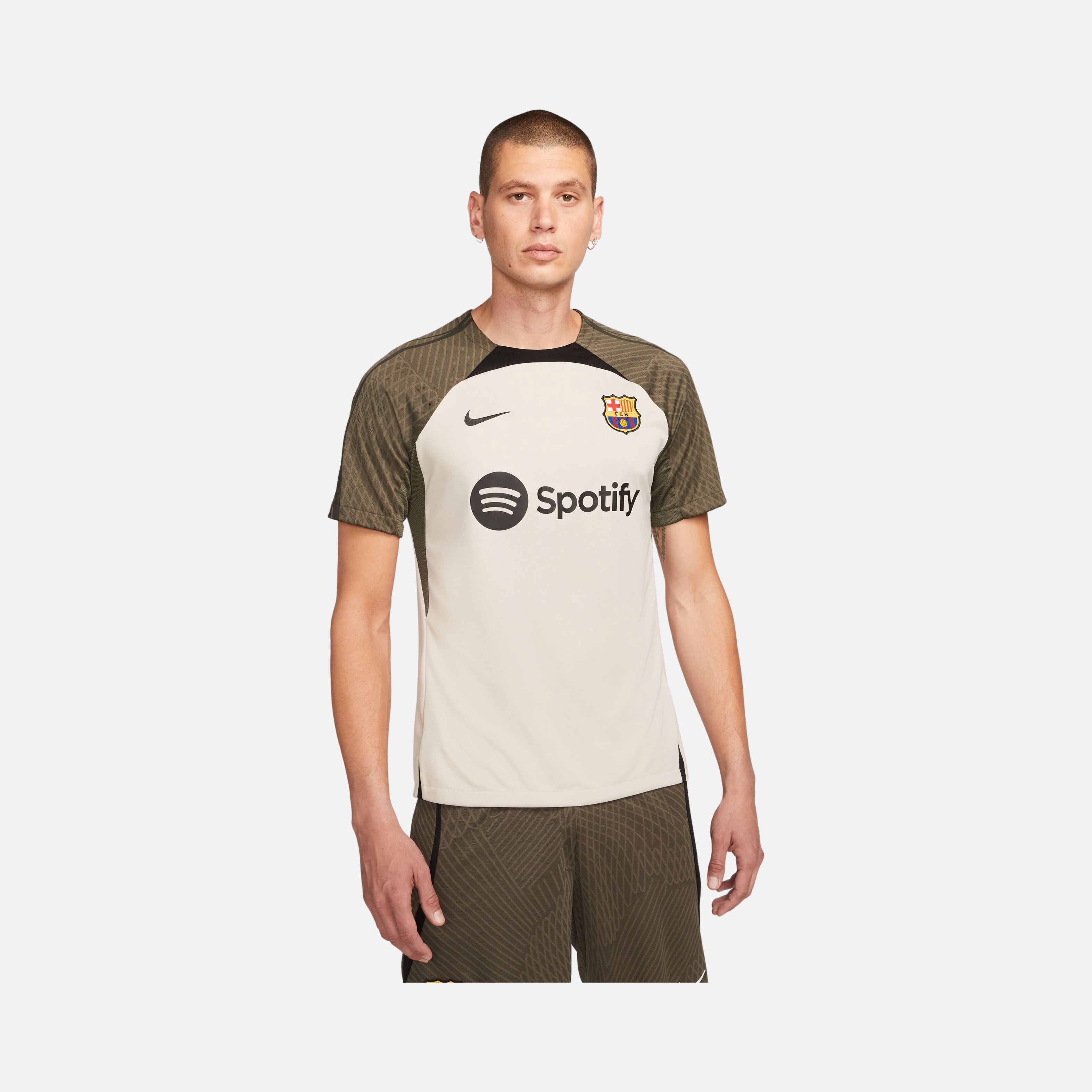 Nike FC Barcelona Strike Dri-Fit Knit Soccer Short-Sleeve Erkek Tişört