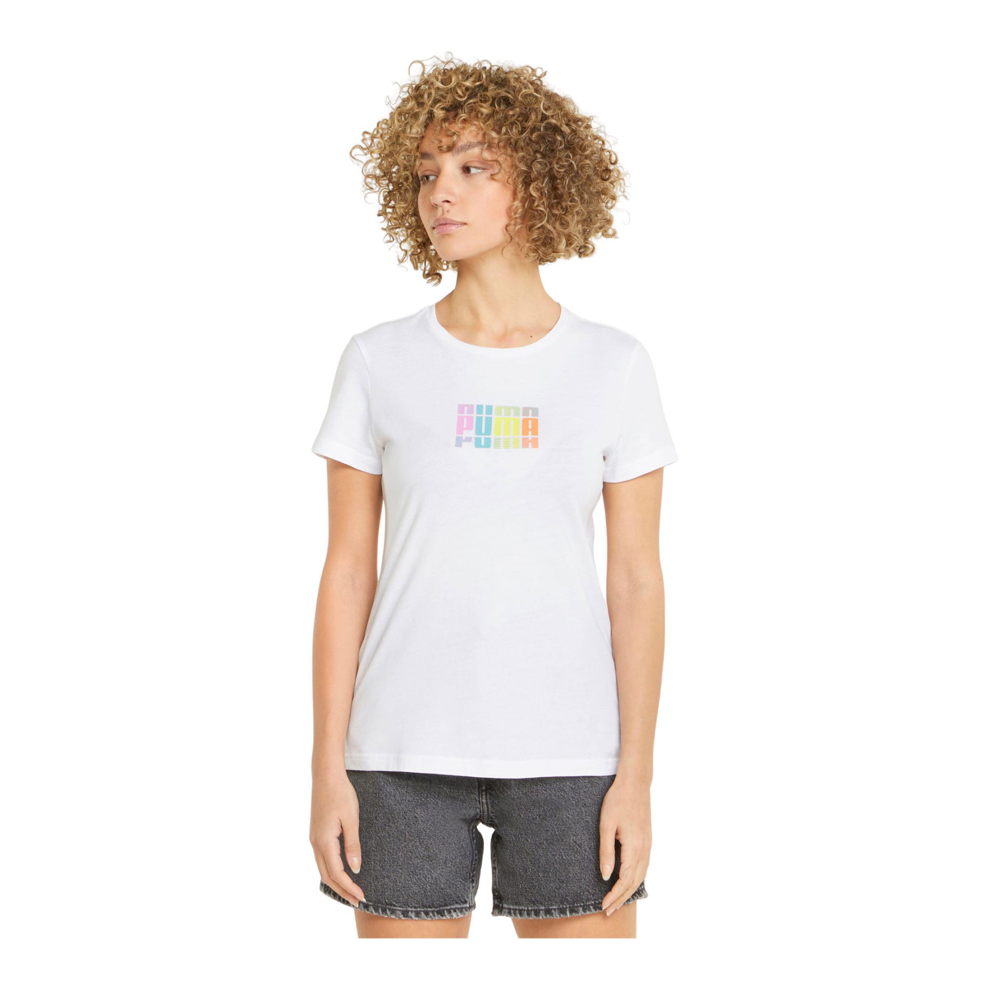 Puma Multicolor Graphic Short-Sleeve Kadın Tişört