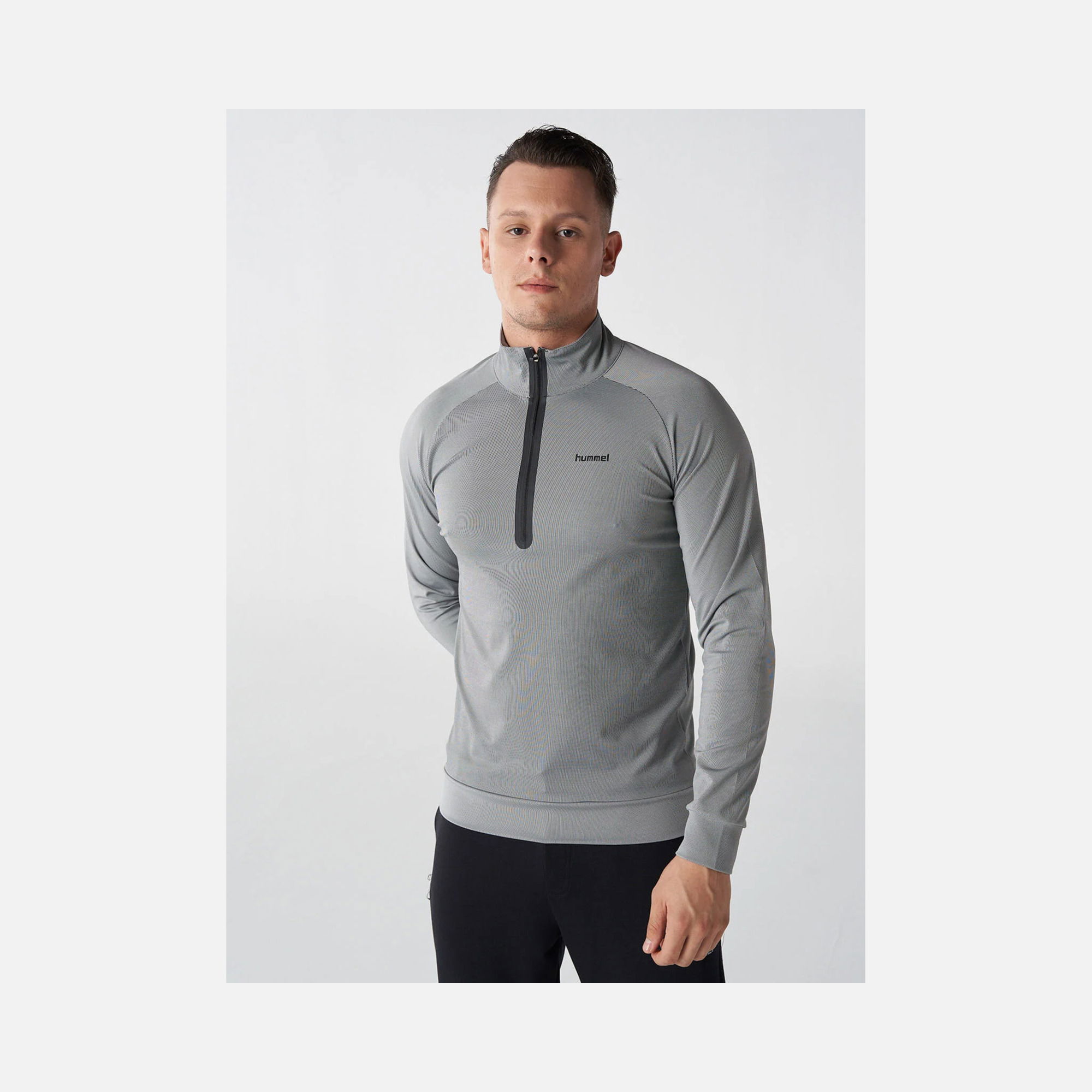 Hummel Sportswear Ulteres Full-Zip Short-Sleeve Erkek Tişört