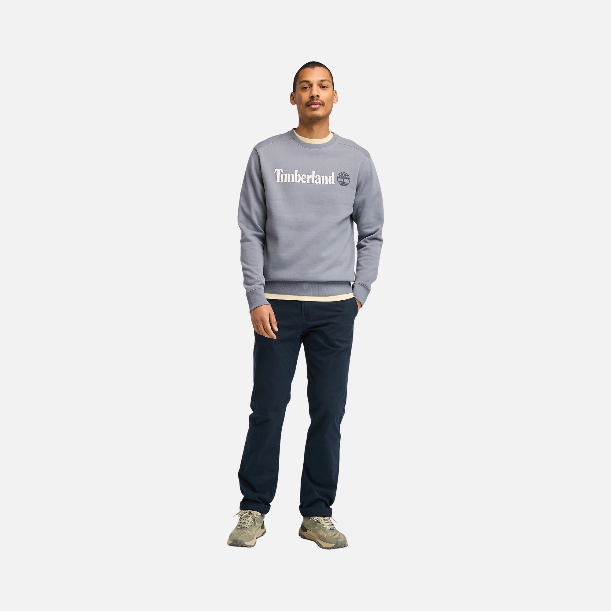 Timberland Kennebec River Linear Logo Crew Neck Erkek Sweatshirt