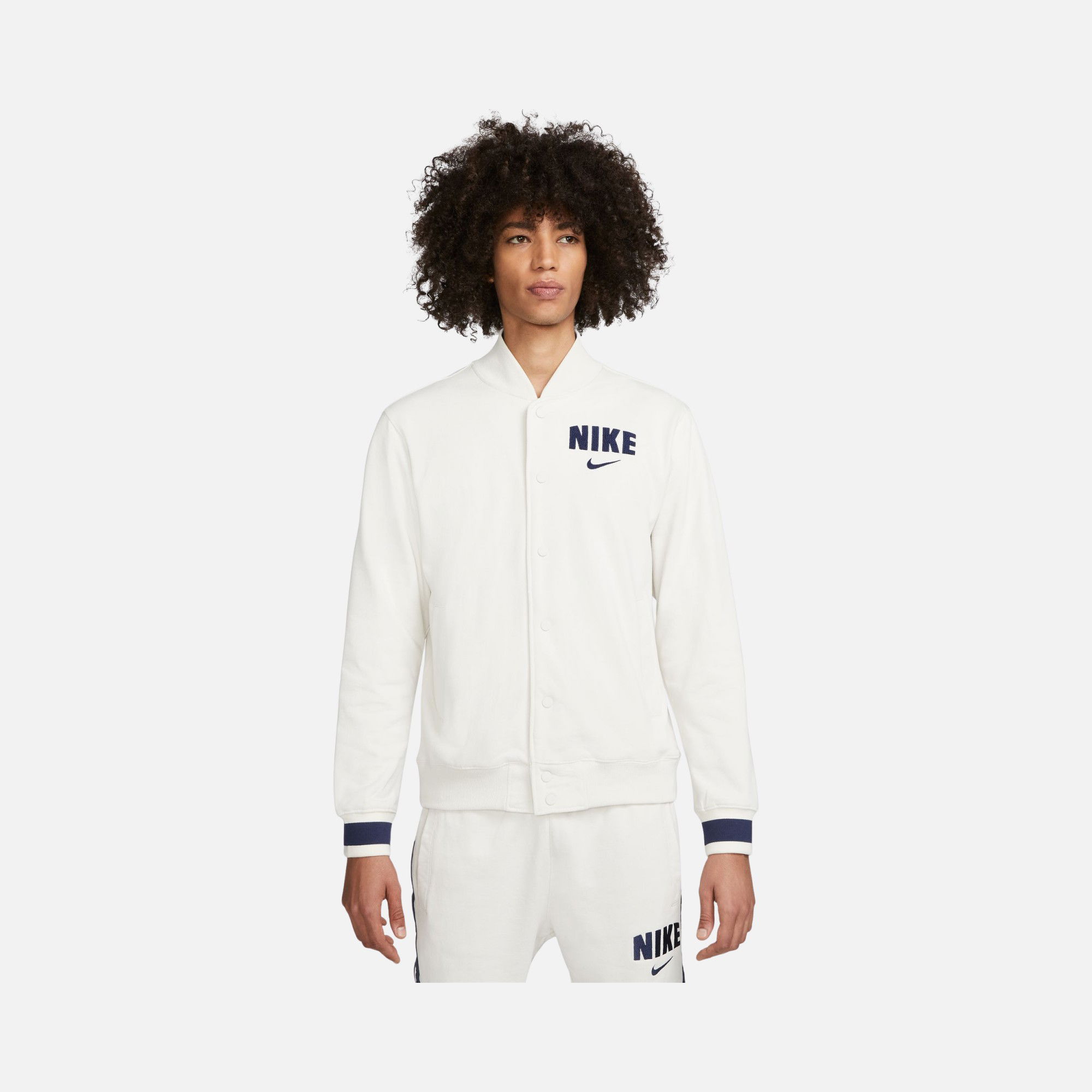 Nike Sportswear Retro Fleece Varsity Full-Length Snap Fastener Erkek Ceket
