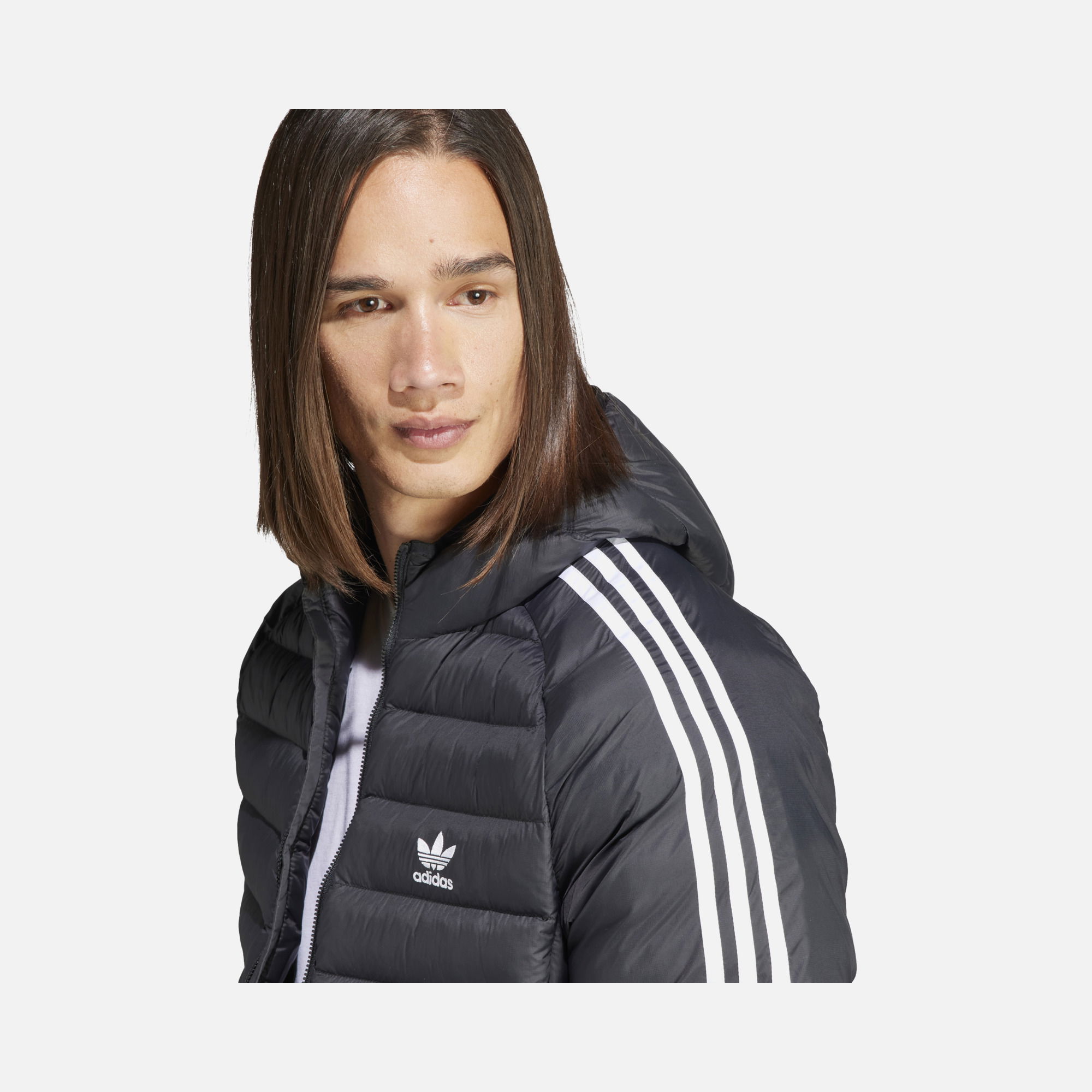 adidas Sportswear Padded 3-Stripes Full-Zip Hoodie Erkek Mont
