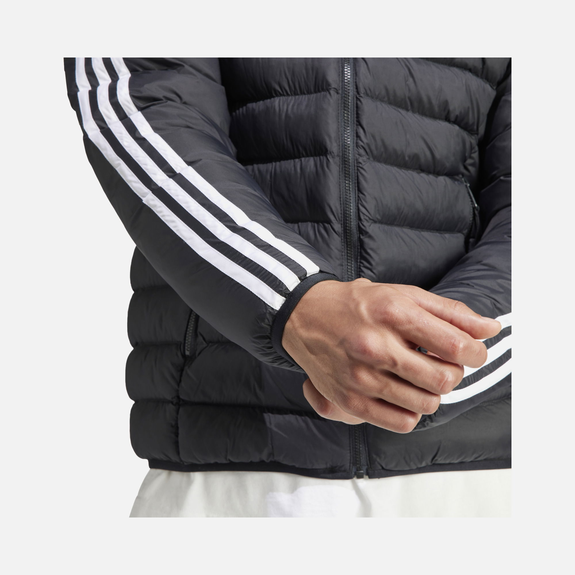 adidas Sportswear Padded 3-Stripes Full-Zip Hoodie Erkek Mont