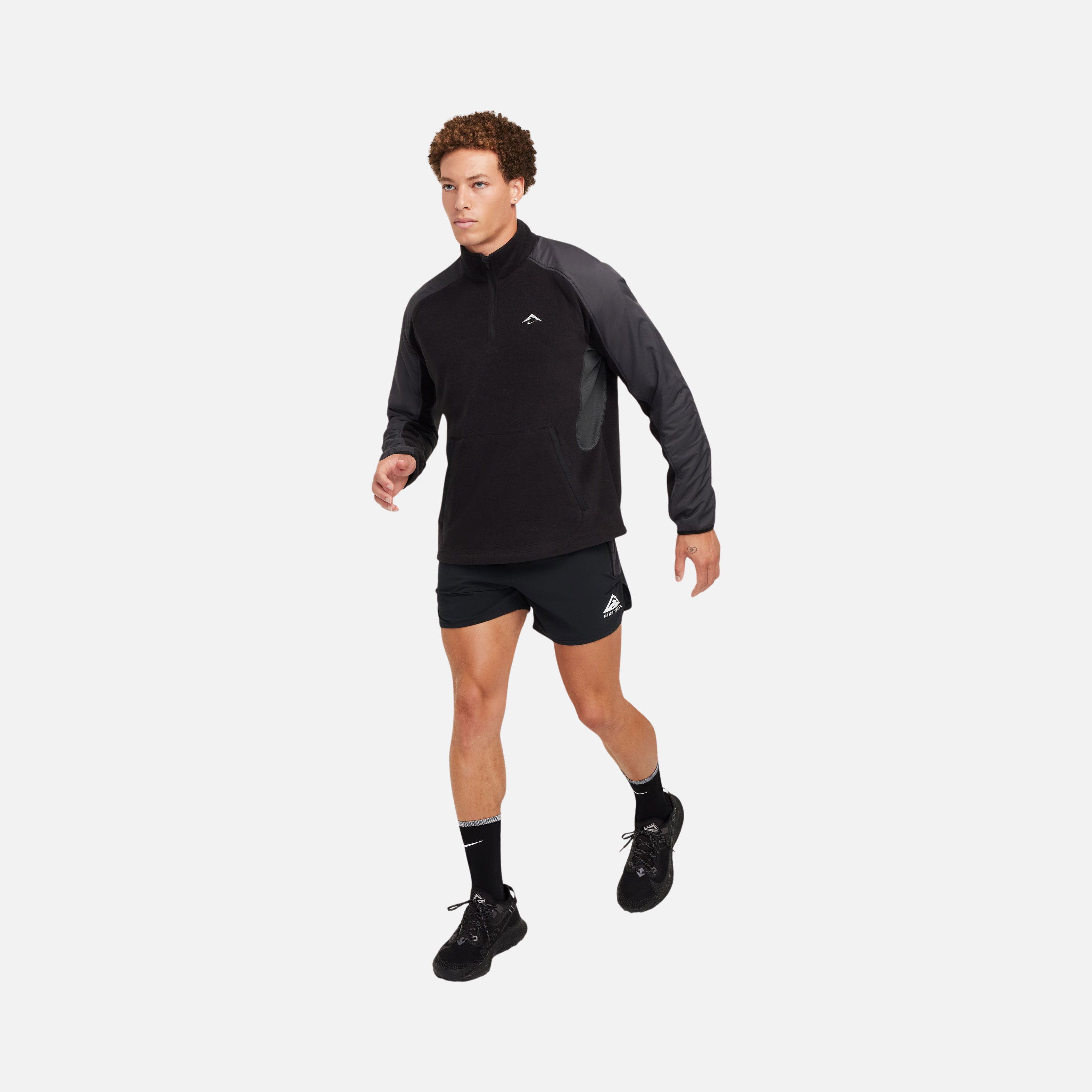 Nike Trail Polartec® 1/4-Zip Fleece Running Long-Sleeve Erkek Tişört