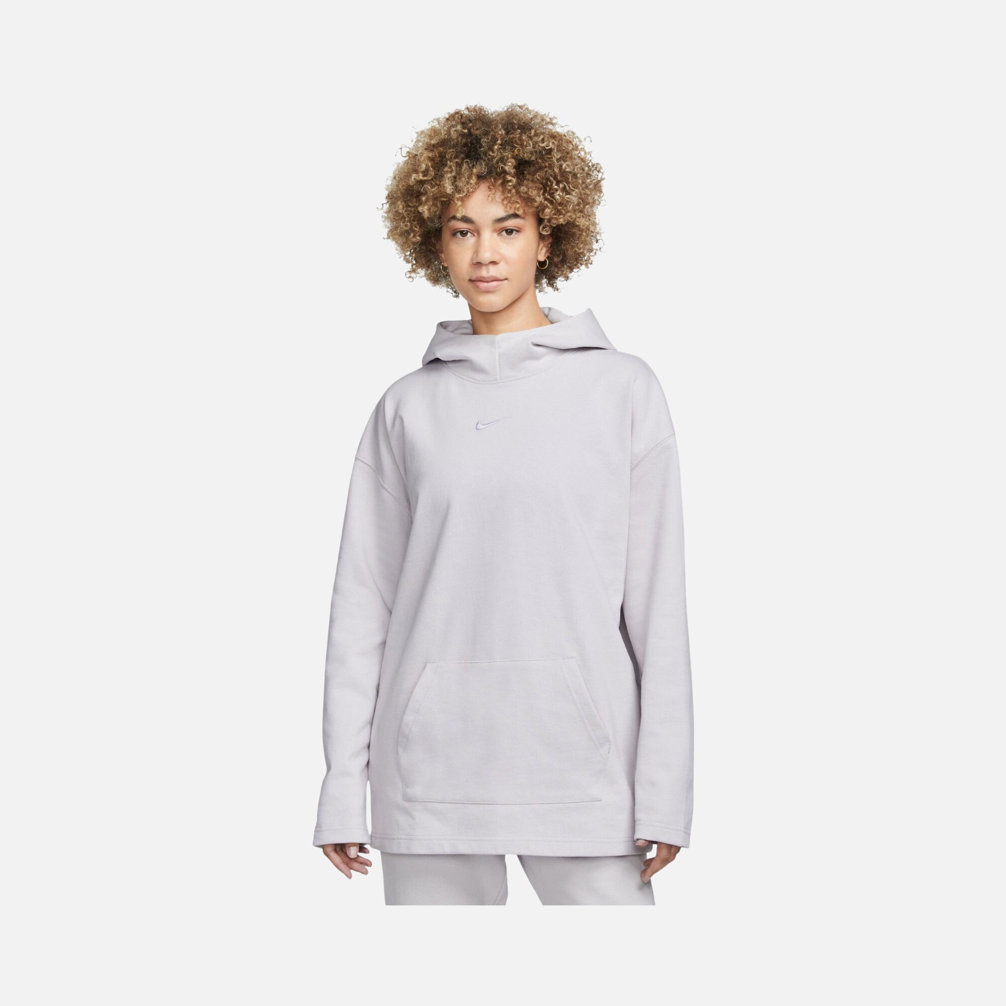 Nike Sportswear Oversized Funnel-Neck Fleece Hoodie Kadın Sweatshirt