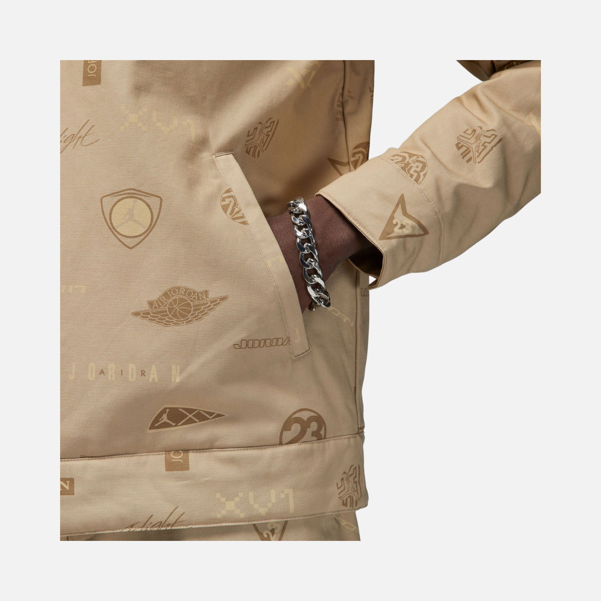 Nike Jordan Flight Heritage Allover OW Lined Full-Zip Erkek Ceket