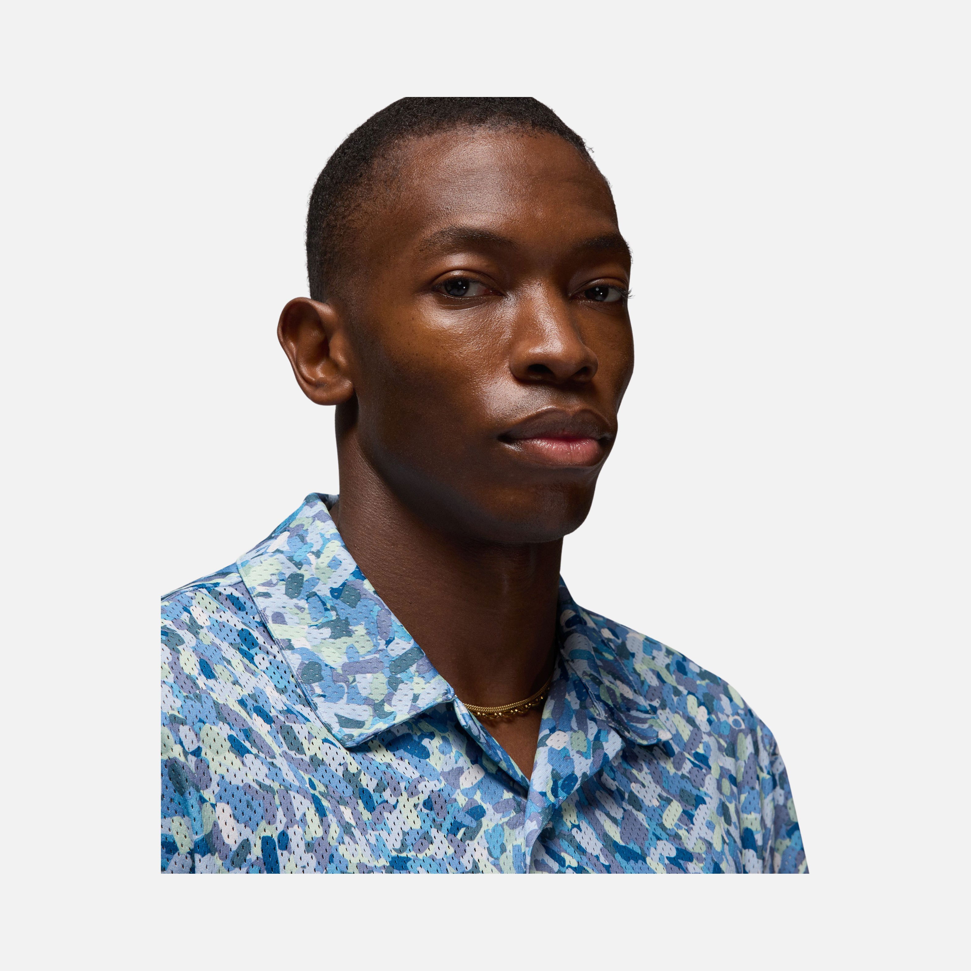 Nike Jordan Essentials Poolside Allover Printed Full-Buttoned Short-Sleeve Erkek Gömlek