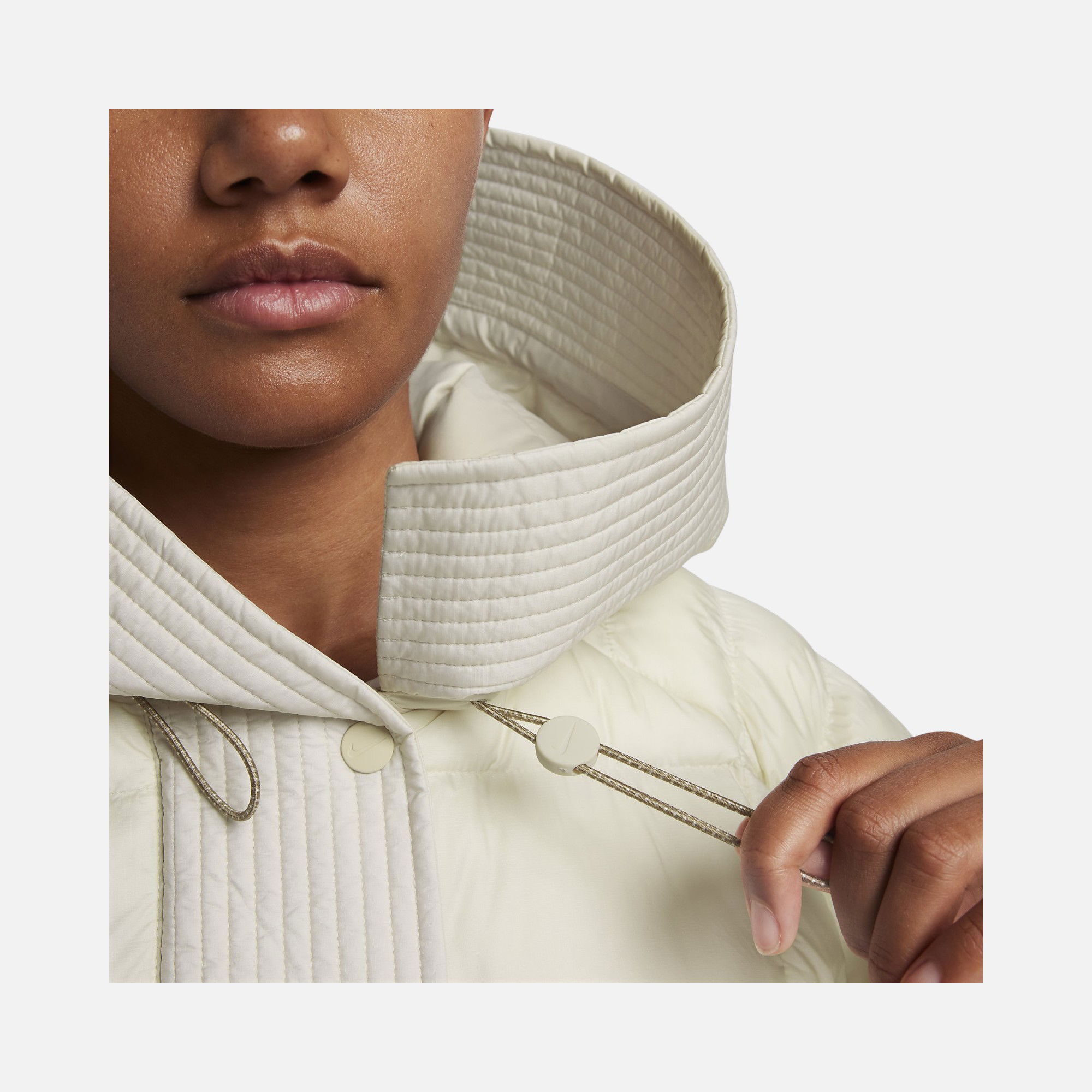 Nike Sportswear Therma-Fit PrimaLoft® Thermoplume® Oversized Swoosh Puffer Full-Zip Hoodie Kadın Mont