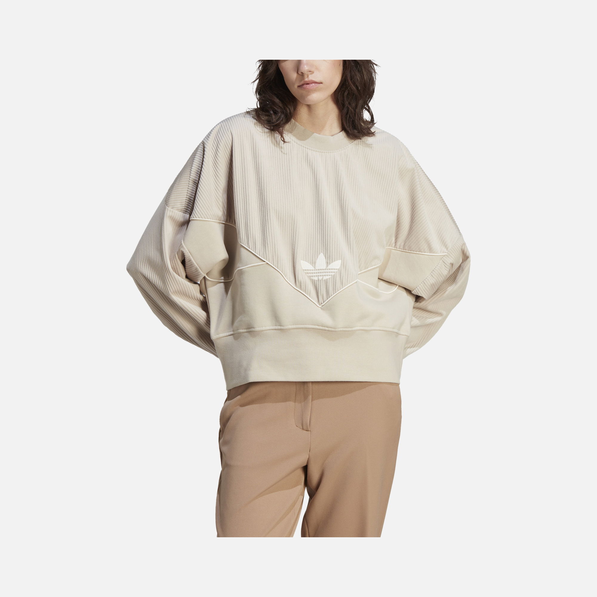 adidas Sportswear Corduroy Mix Material Hooide Kadın Sweatshirt