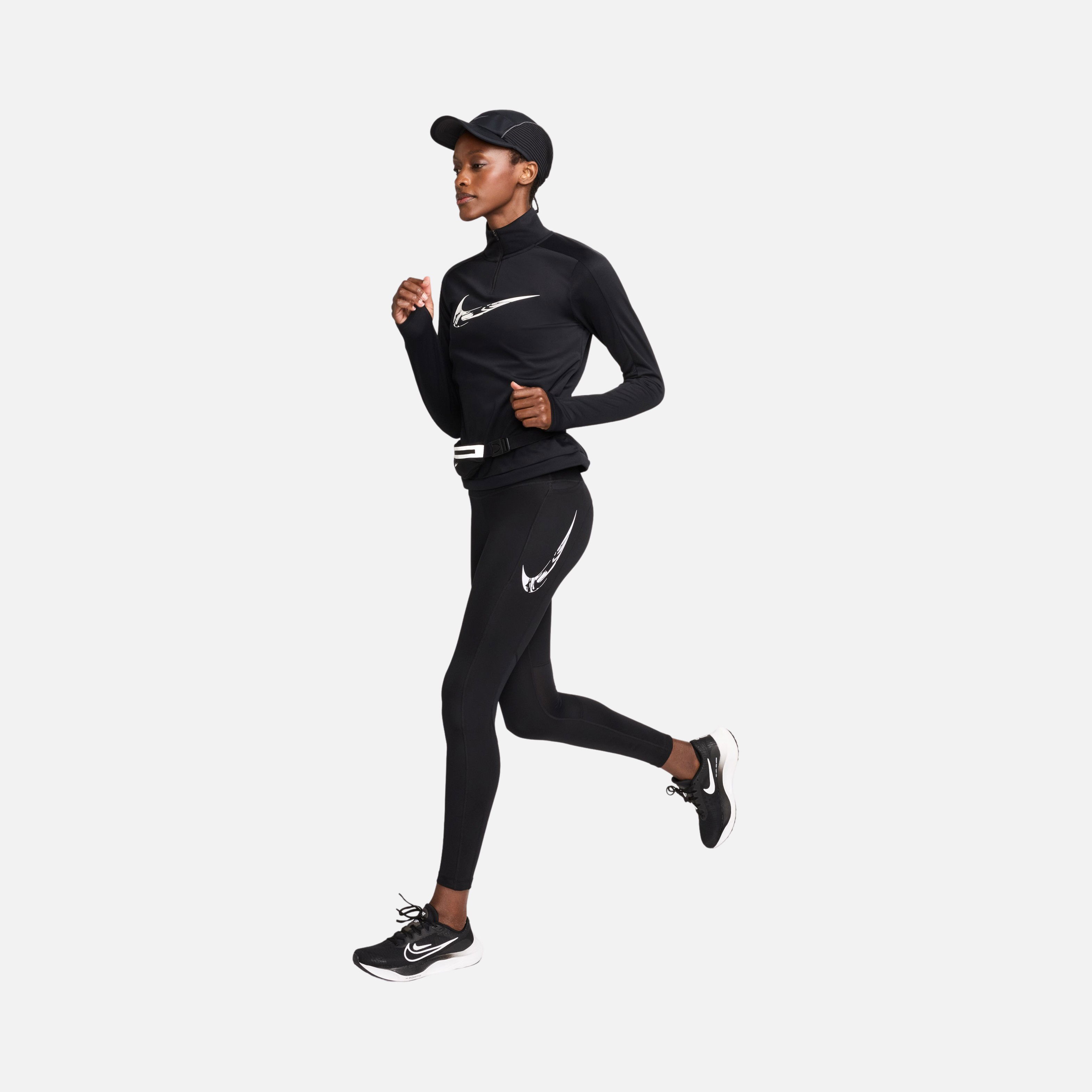 Nike Dri-Fit Fast Swoosh Mid-Rise 7/8 Running Kadın Tayt