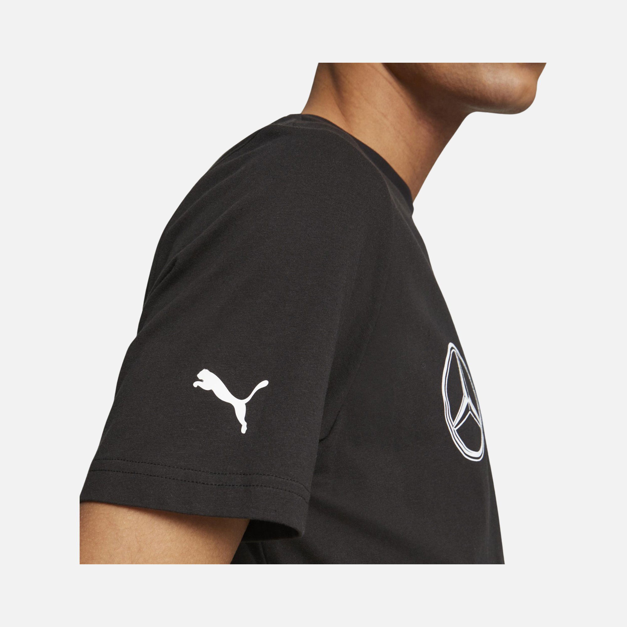 Puma Sportswear Mercedes-AMG Petronas Motorsport F1 Essentials Logo Short-Seeve Erkek Tişört