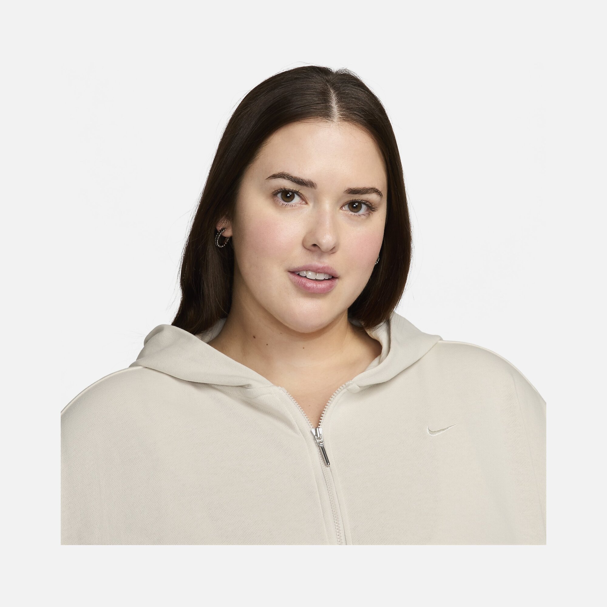 Nike Sportswear Chill Terry Loose French Terry Full-Zip Hoodie (Plus Size) Kadın Sweatshirt