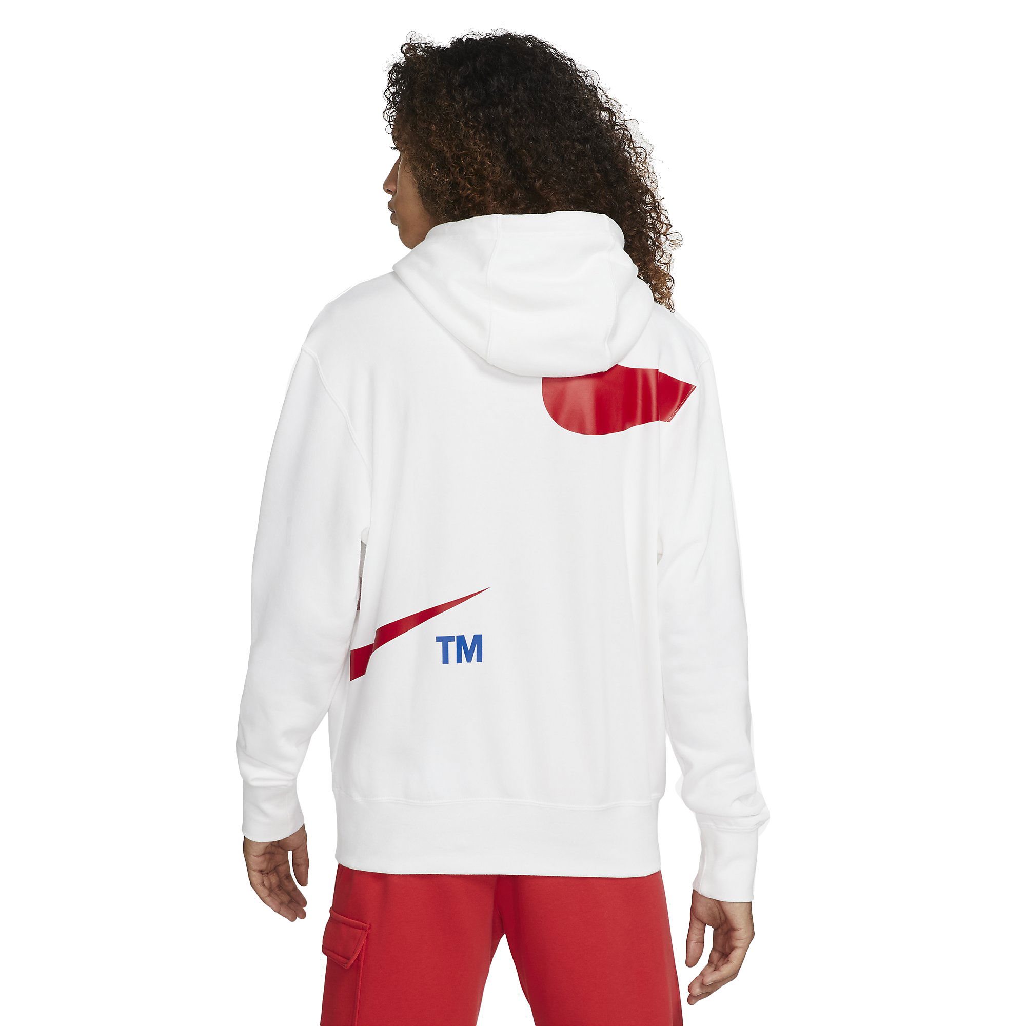 Nike Sportswear Swoosh Pullover Semi-Brushed-Back Hoodie Erkek Sweatshirt